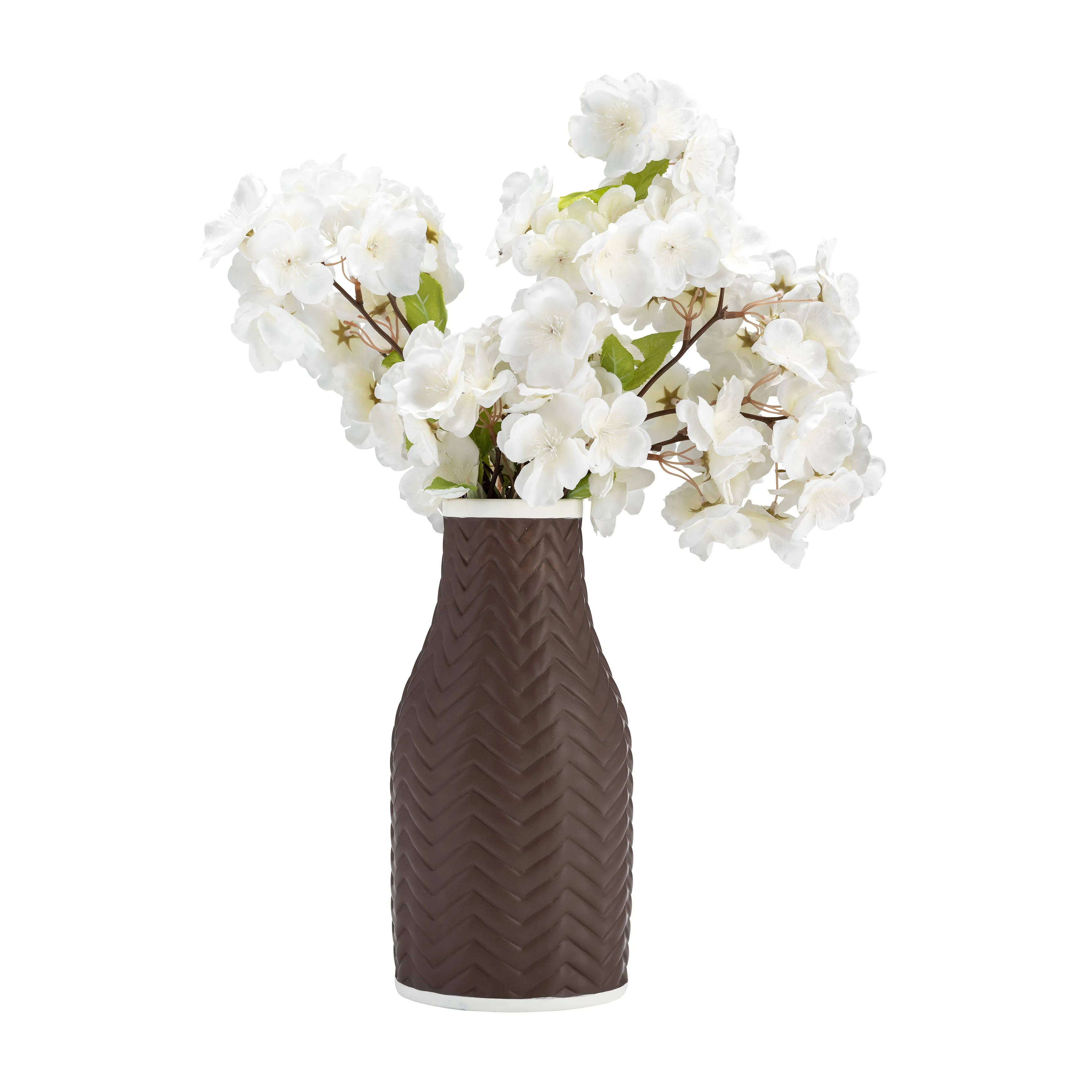 10" CHEVRON VASE, JAVA
