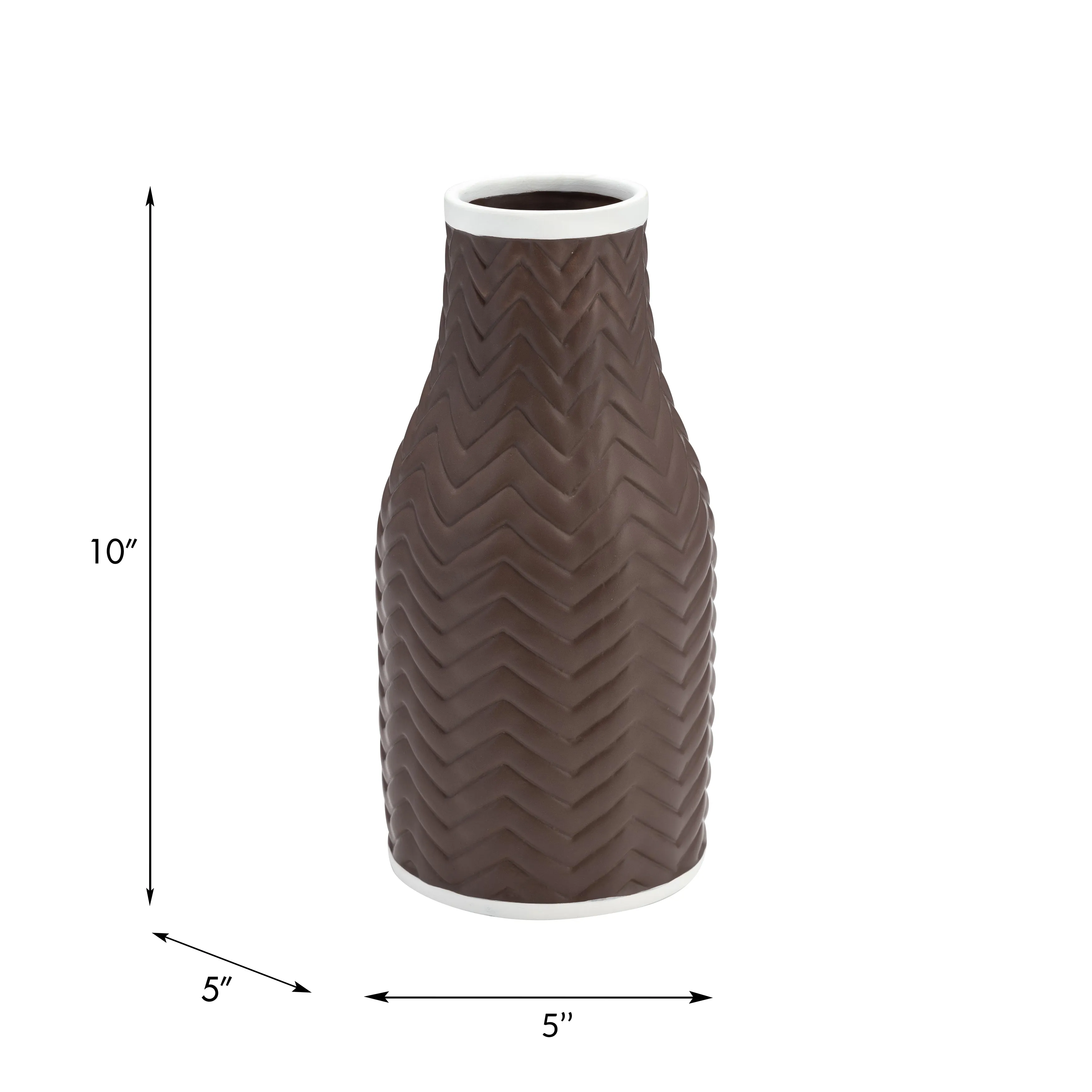 10" CHEVRON VASE, JAVA