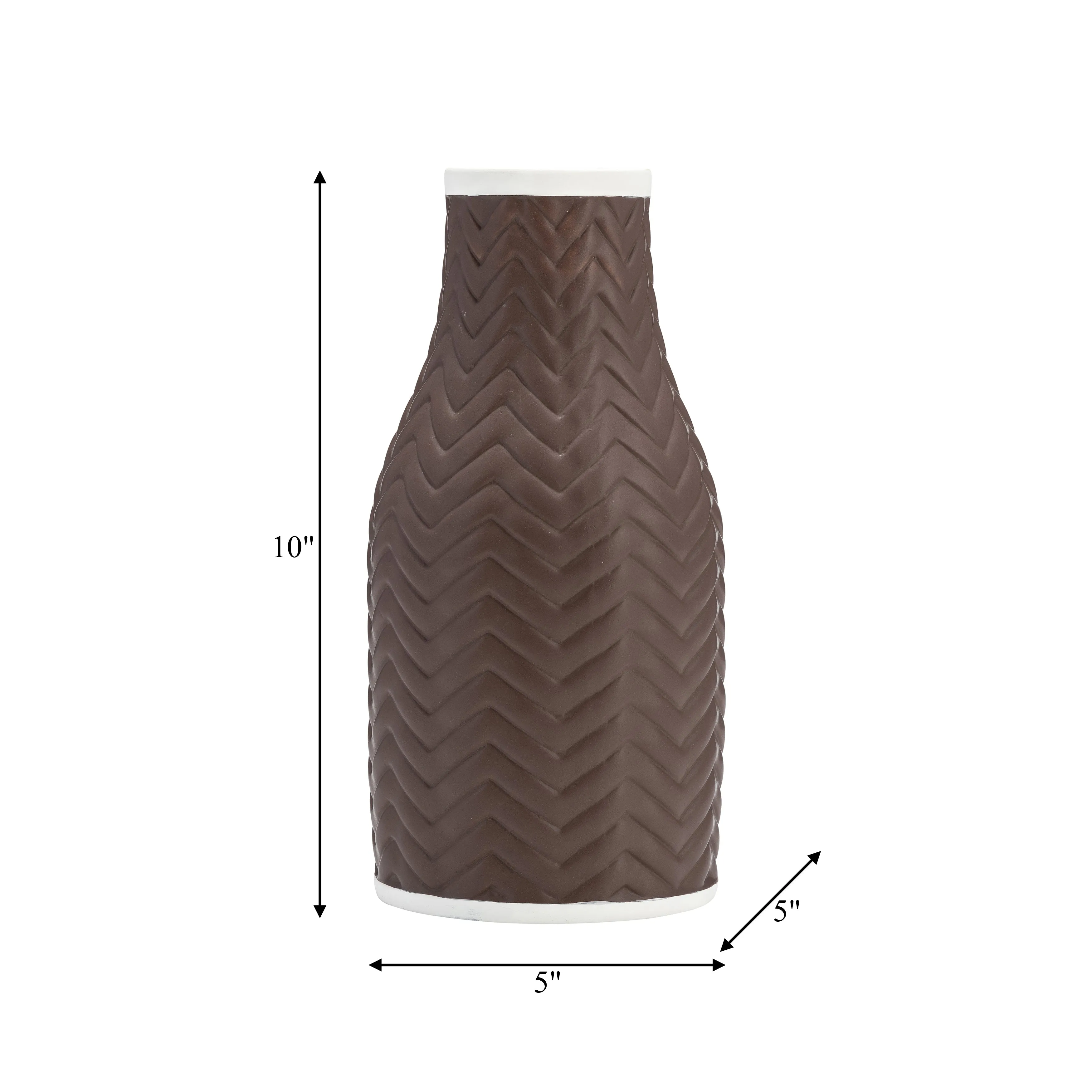 10" CHEVRON VASE, JAVA