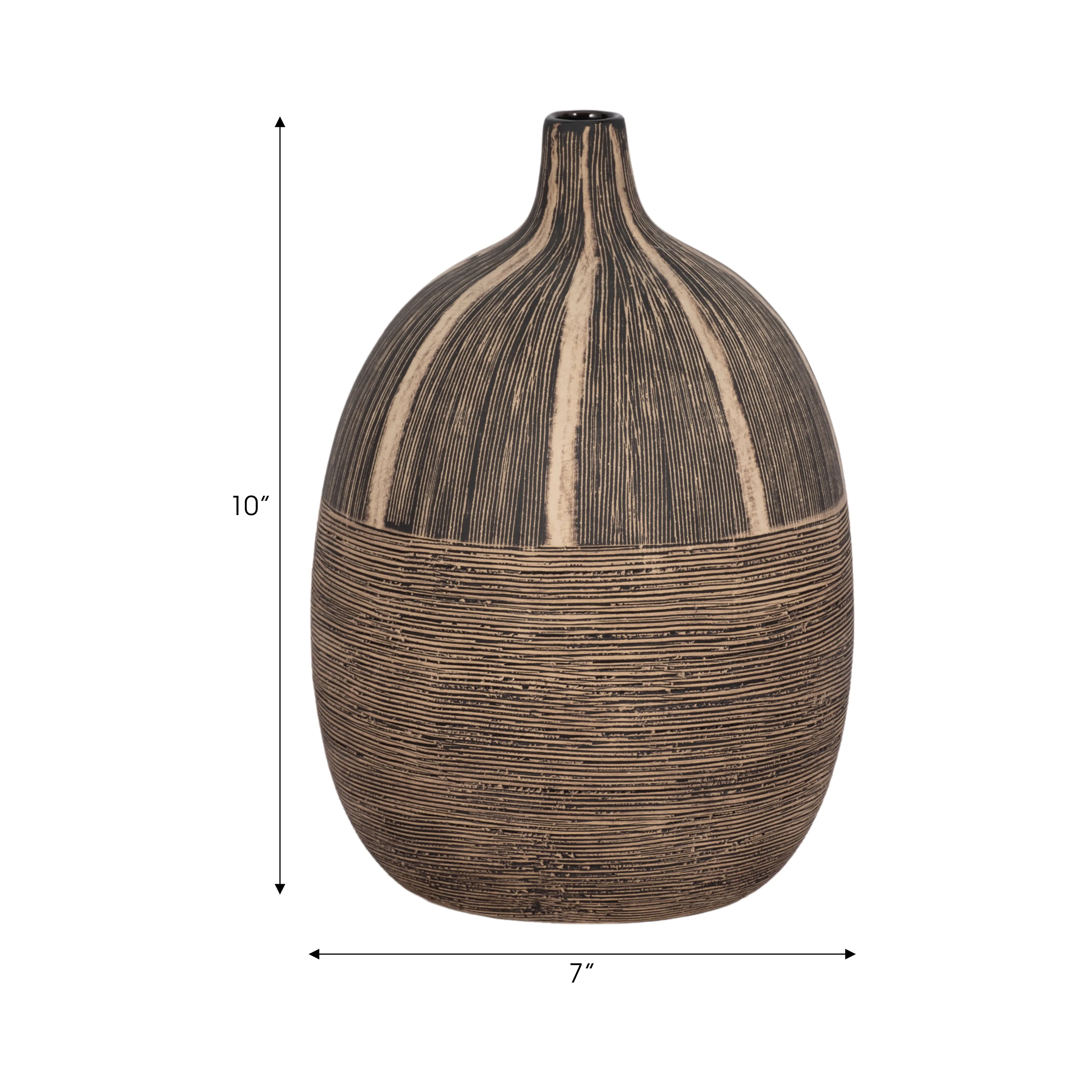 10" PLANTER W/ WOOD STAND, BEIGE