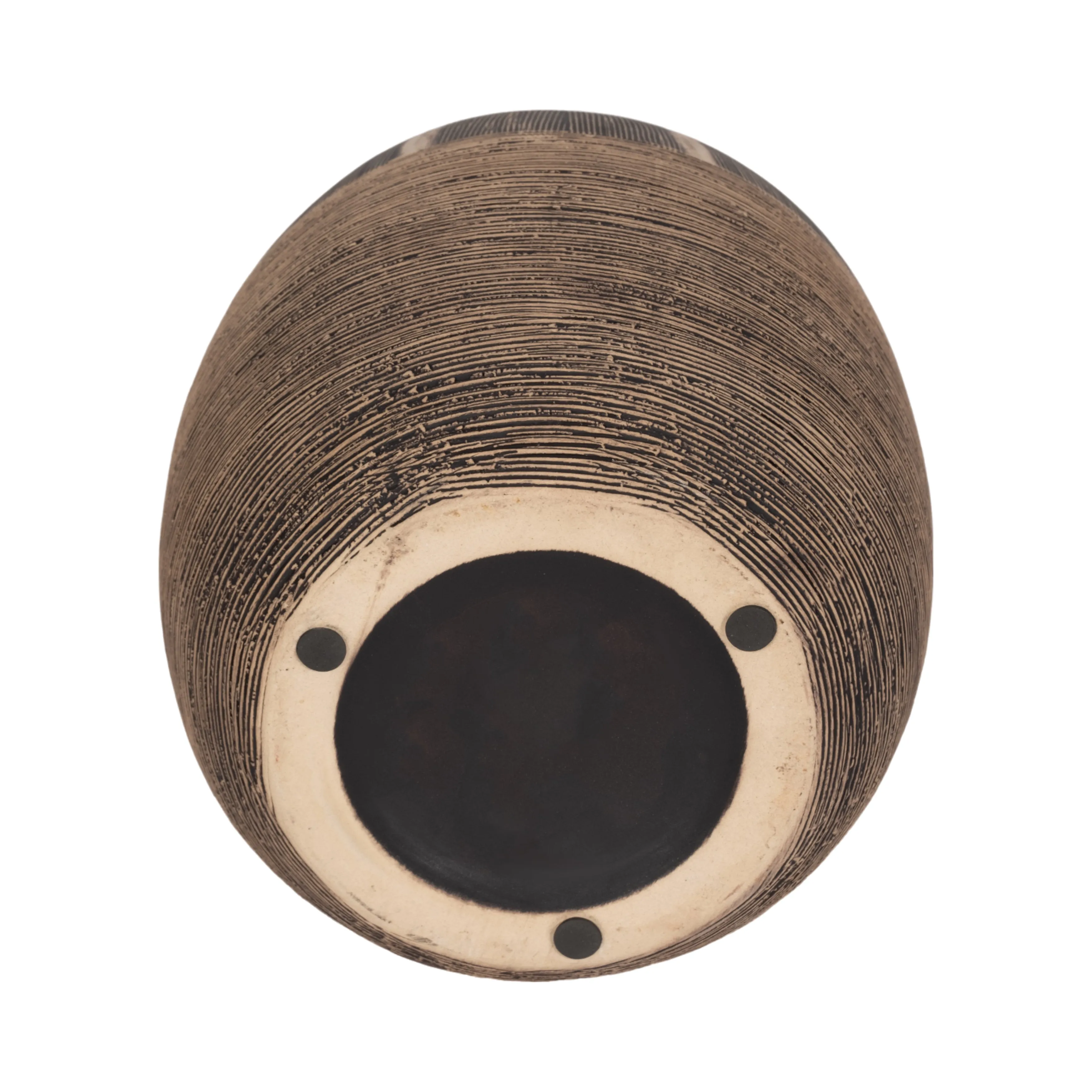 10" PLANTER W/ WOOD STAND, BEIGE