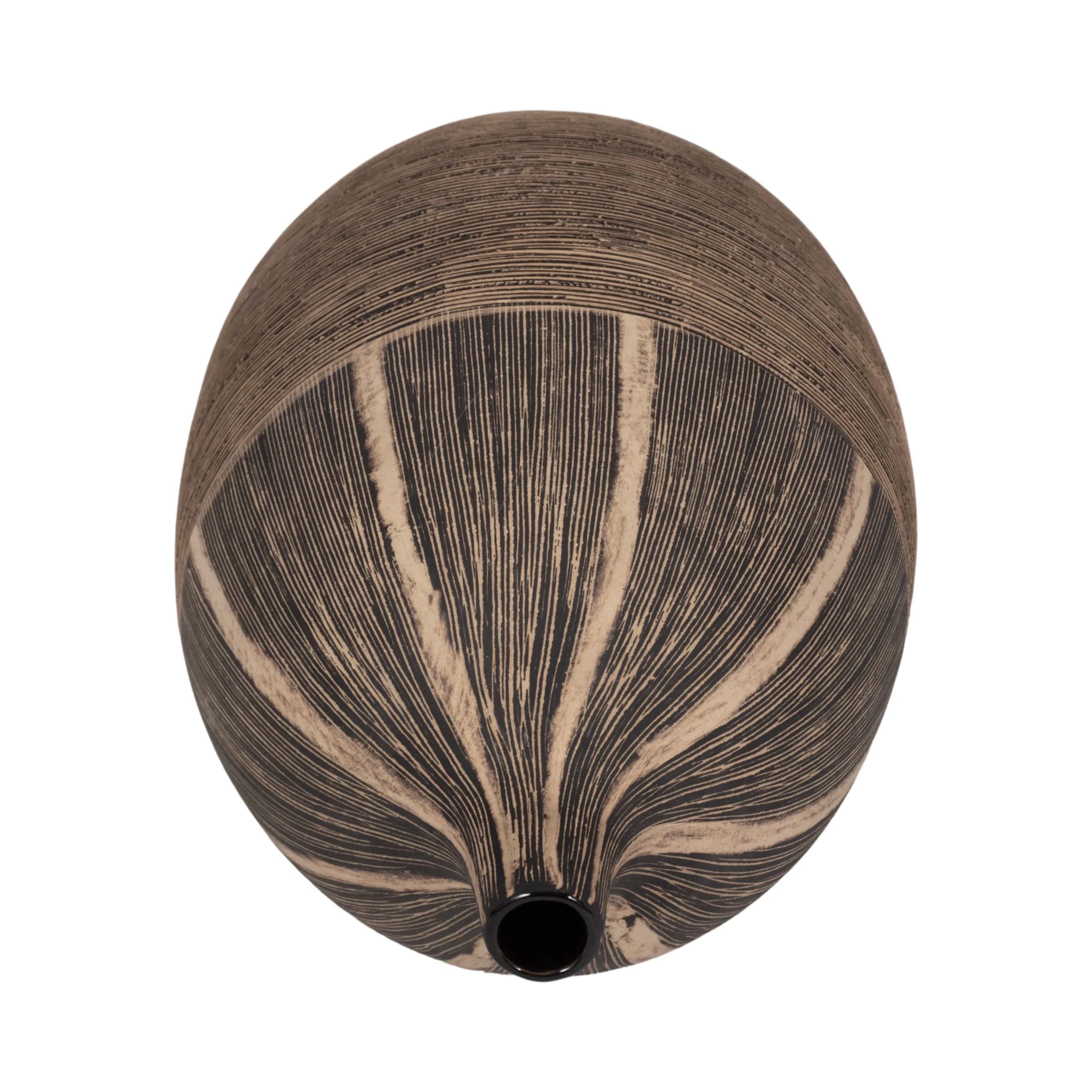 10" PLANTER W/ WOOD STAND, BEIGE