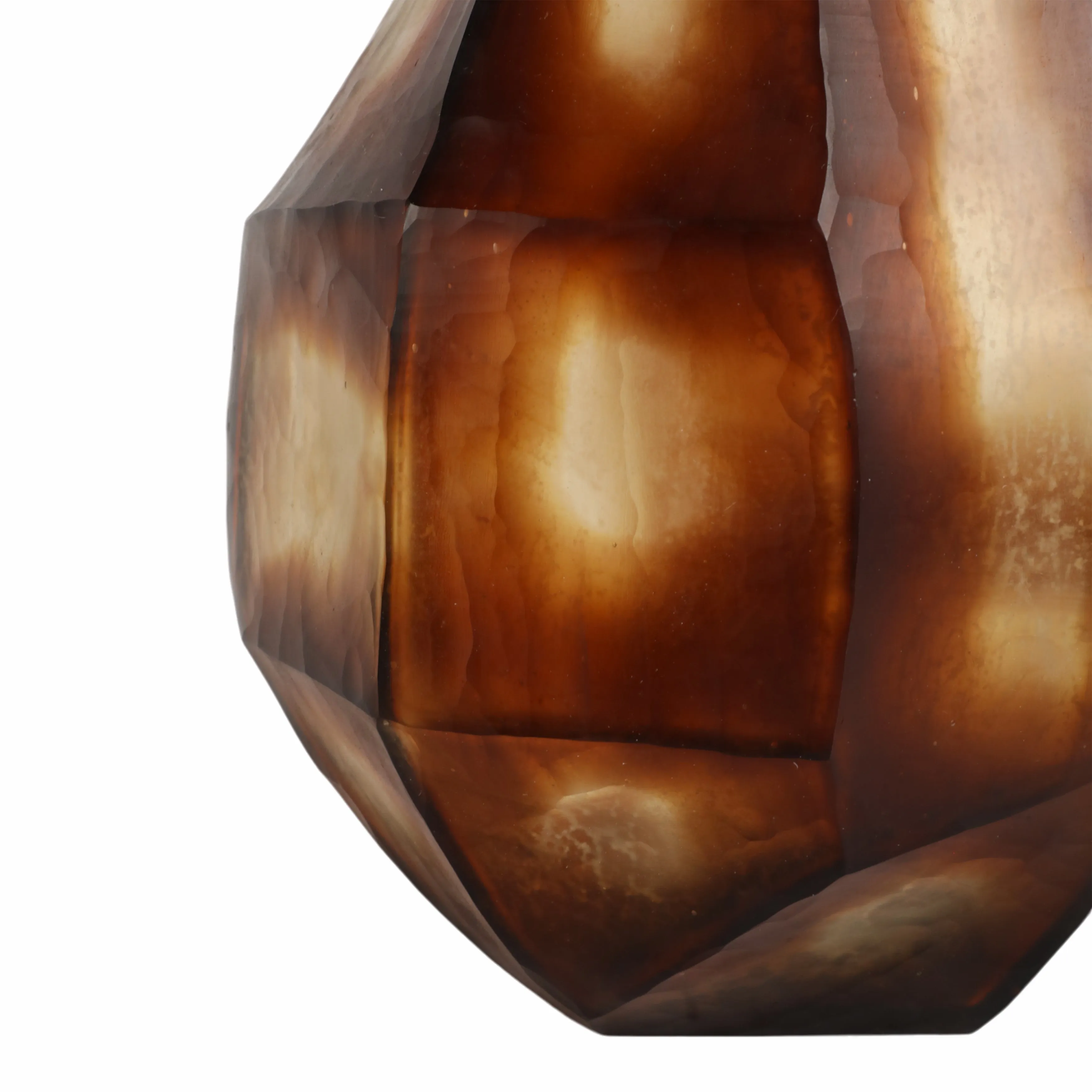 10" Tioga Small Brown Glass Vase