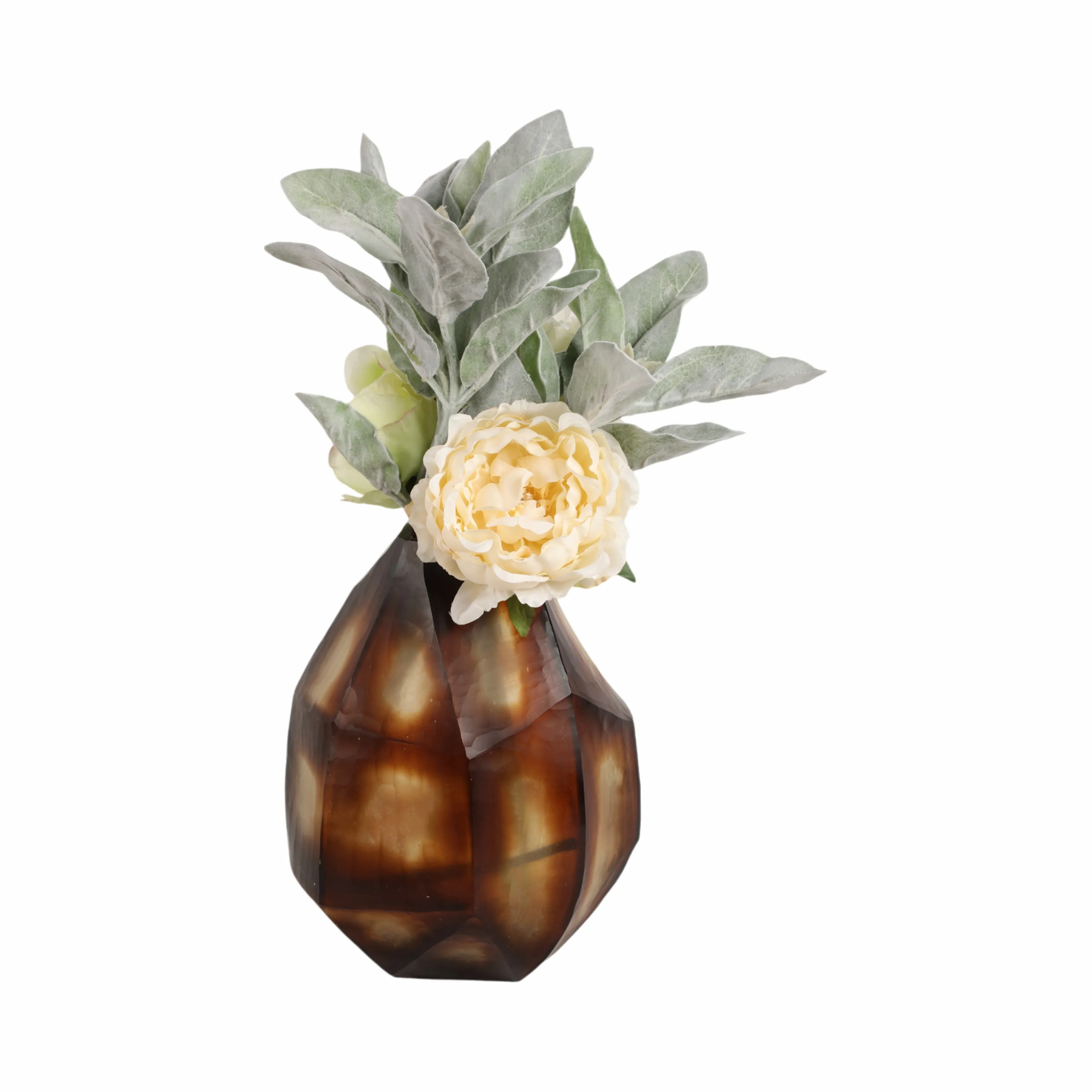 10" Tioga Small Brown Glass Vase