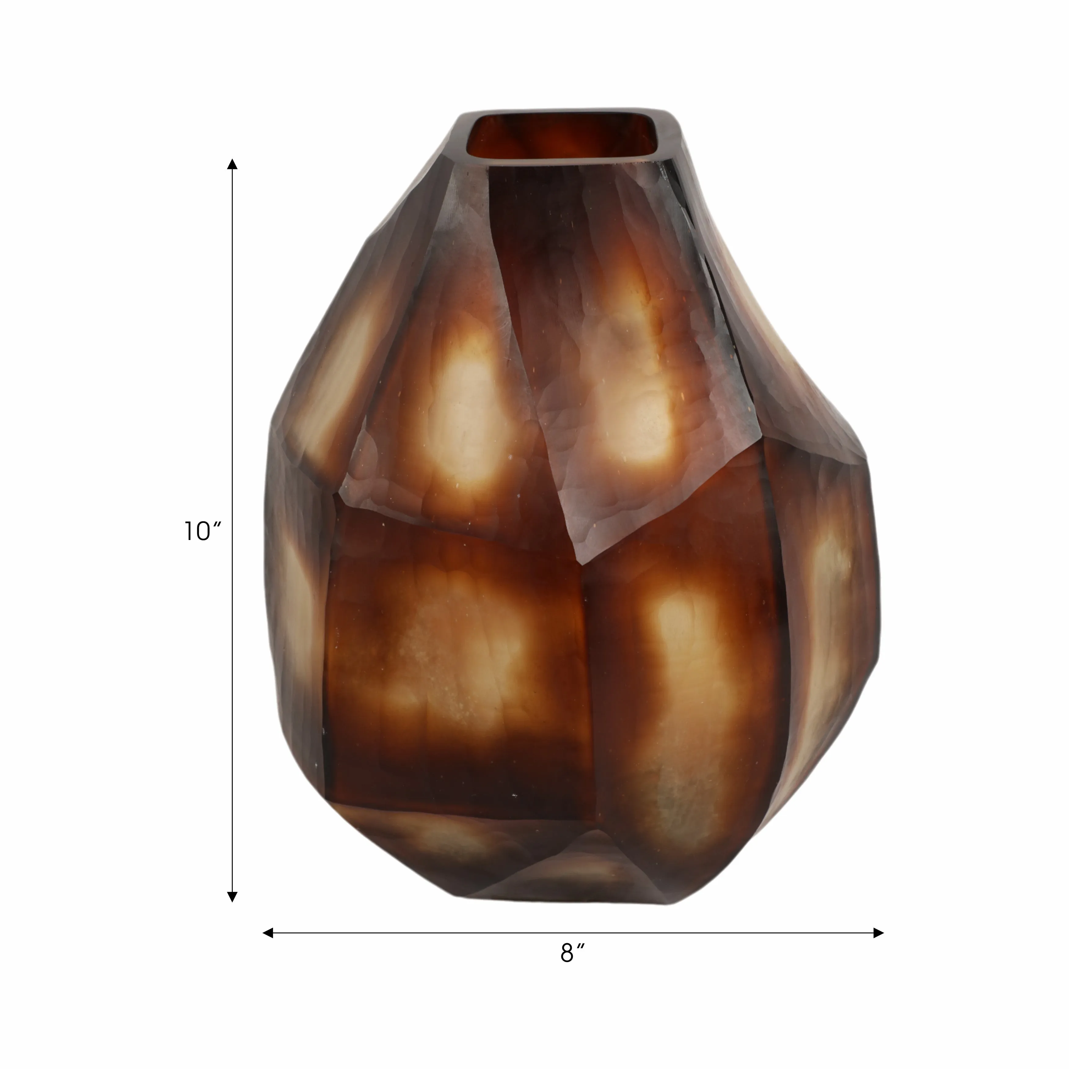 10" Tioga Small Brown Glass Vase