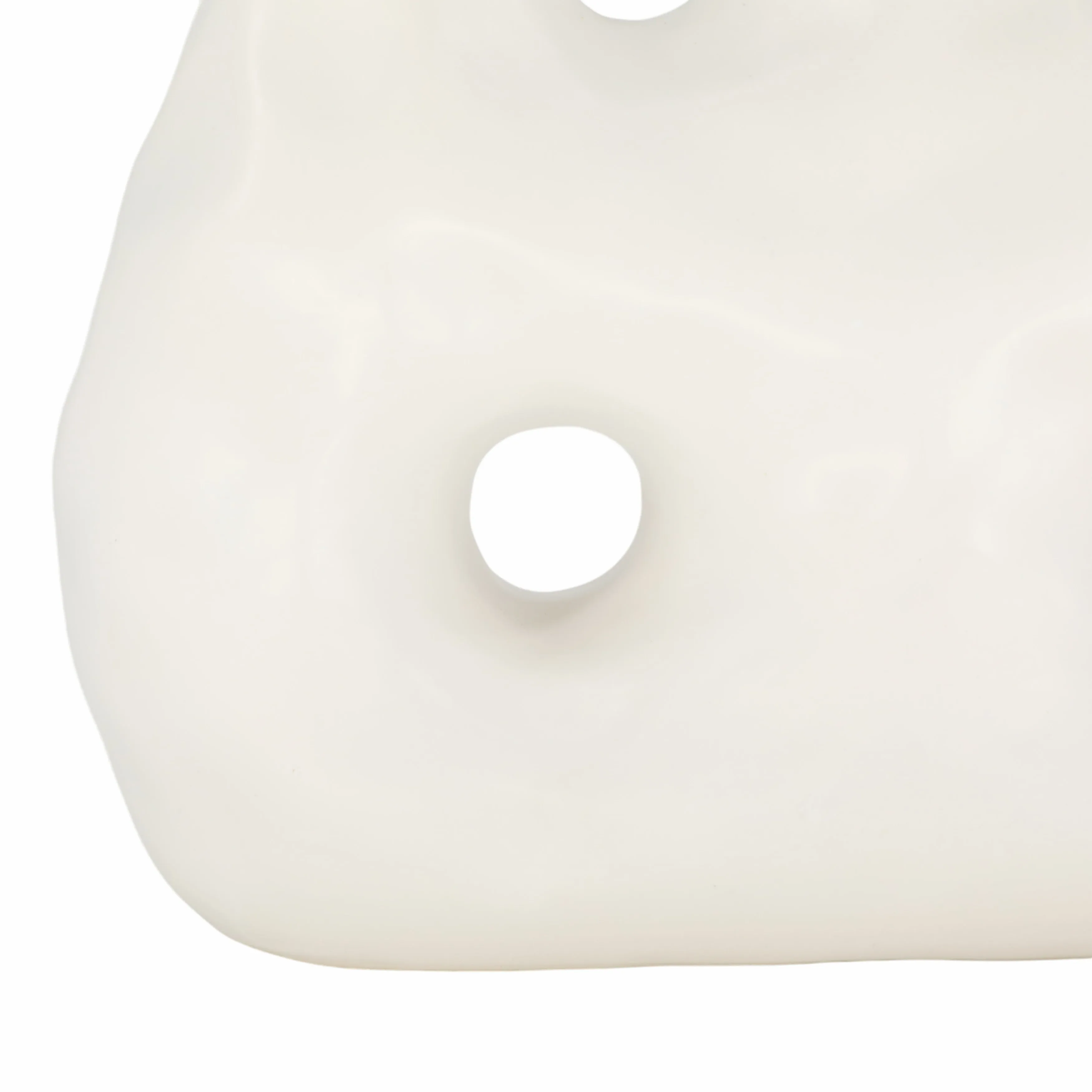11" 3 Opening Vase, Ivory