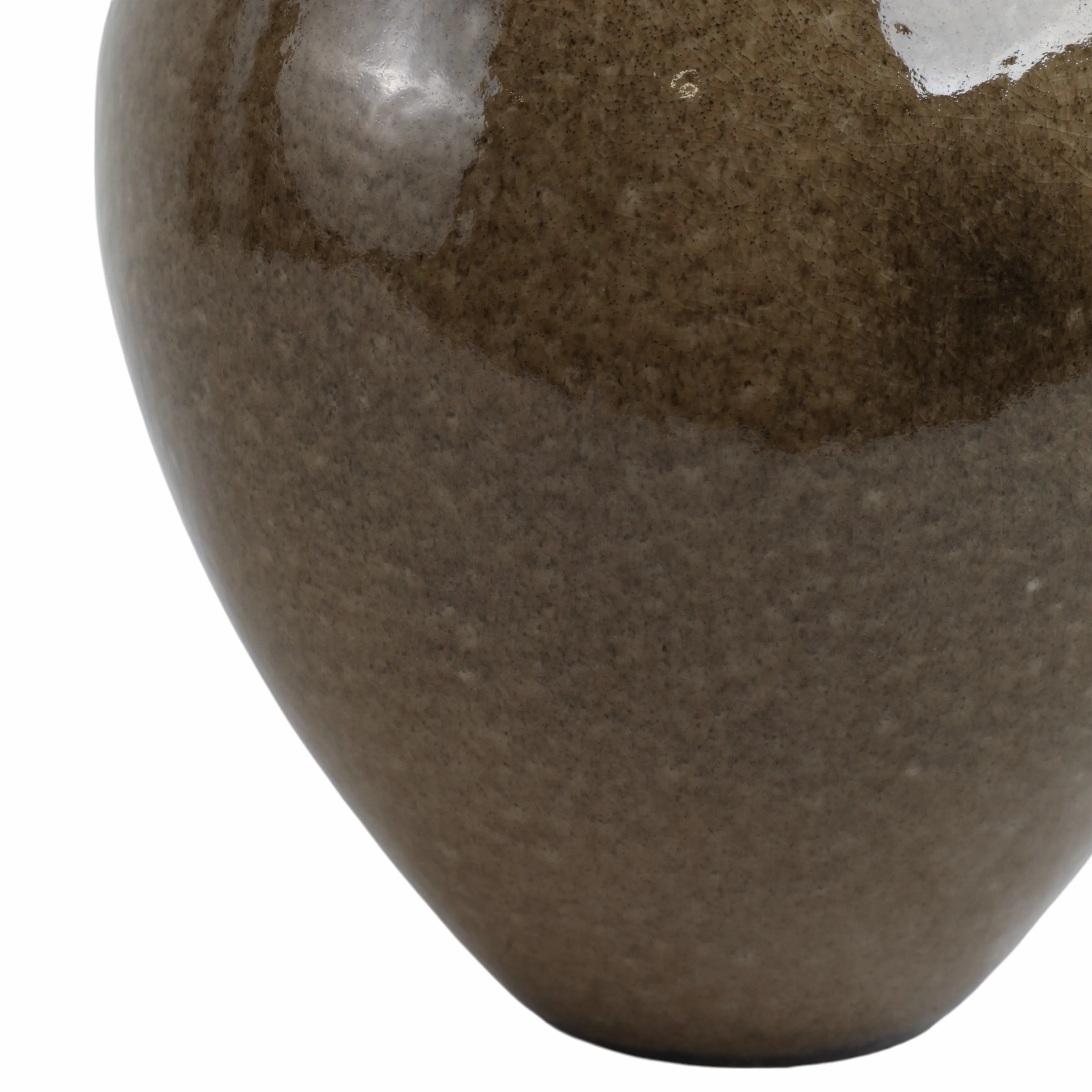 11" Callen Wide Porcelain Vase, Brown