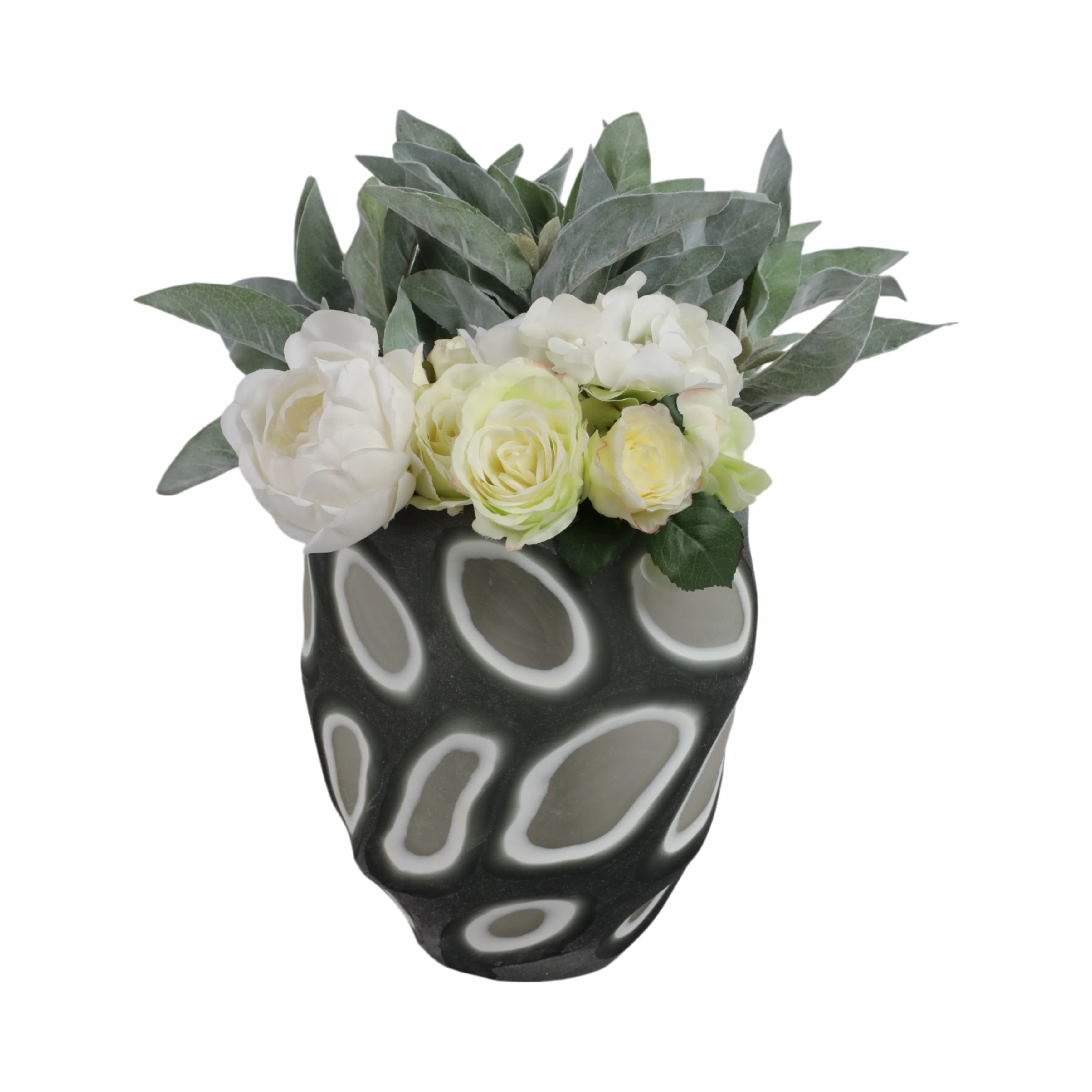 11" Havre Small Grey Glass Vase