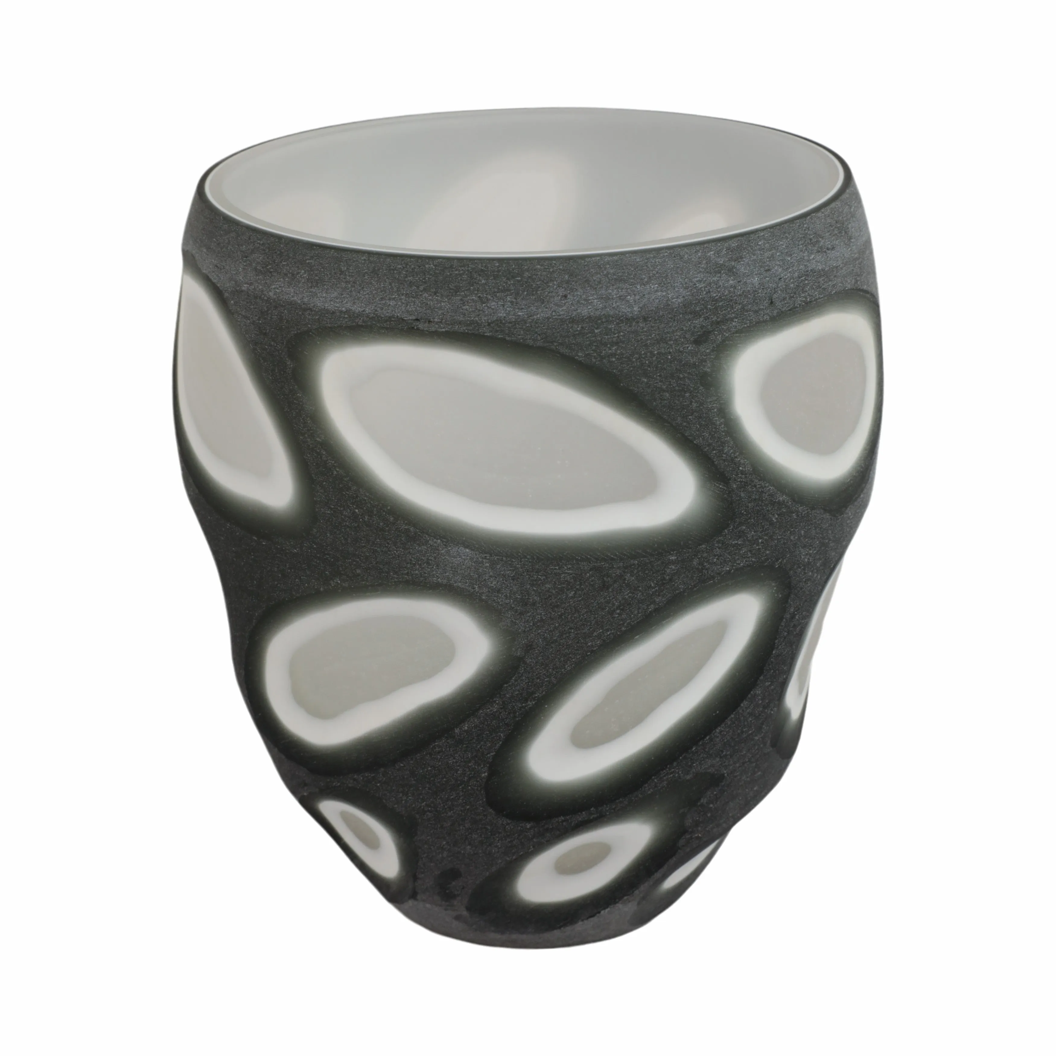 11" Havre Small Grey Glass Vase