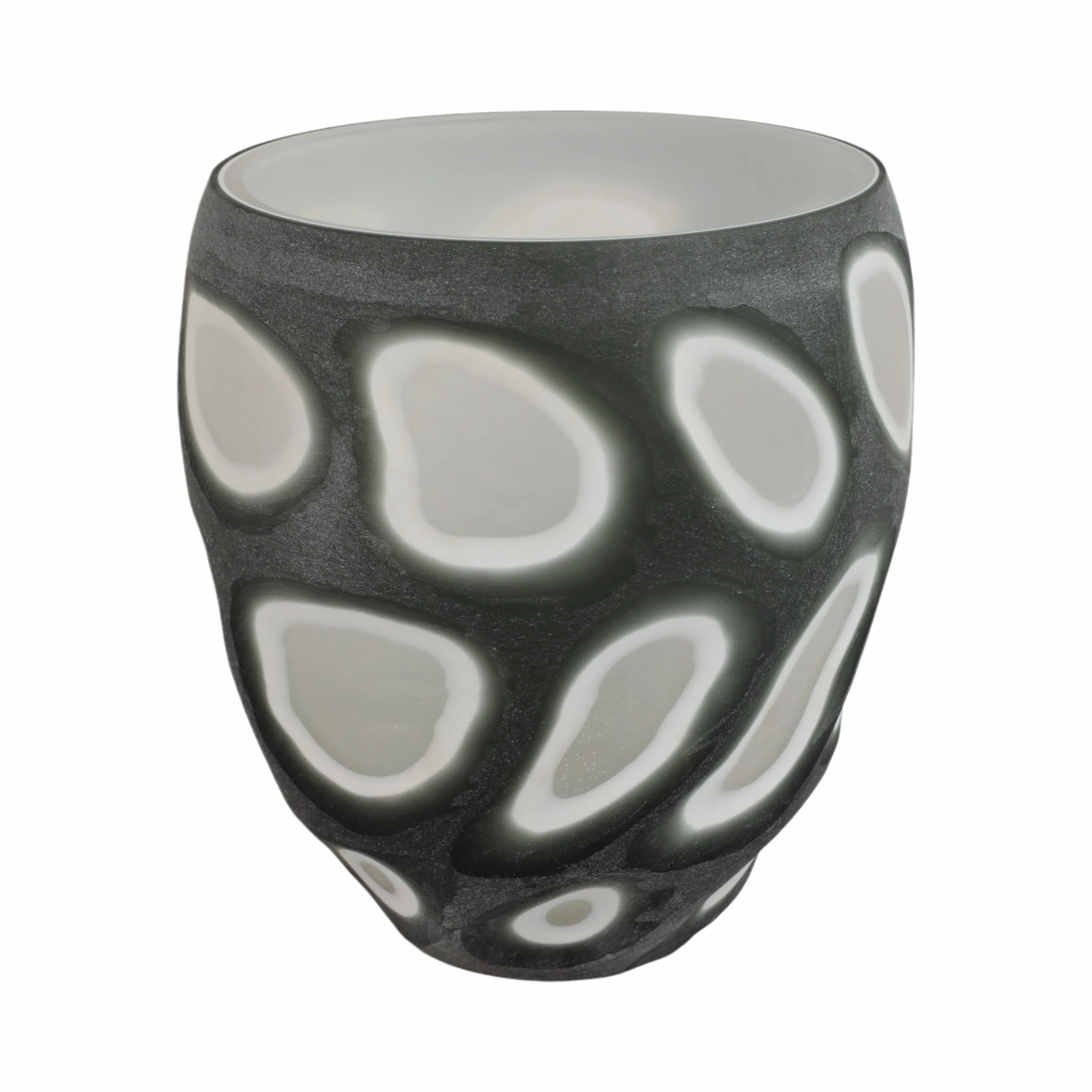 11" Havre Small Grey Glass Vase