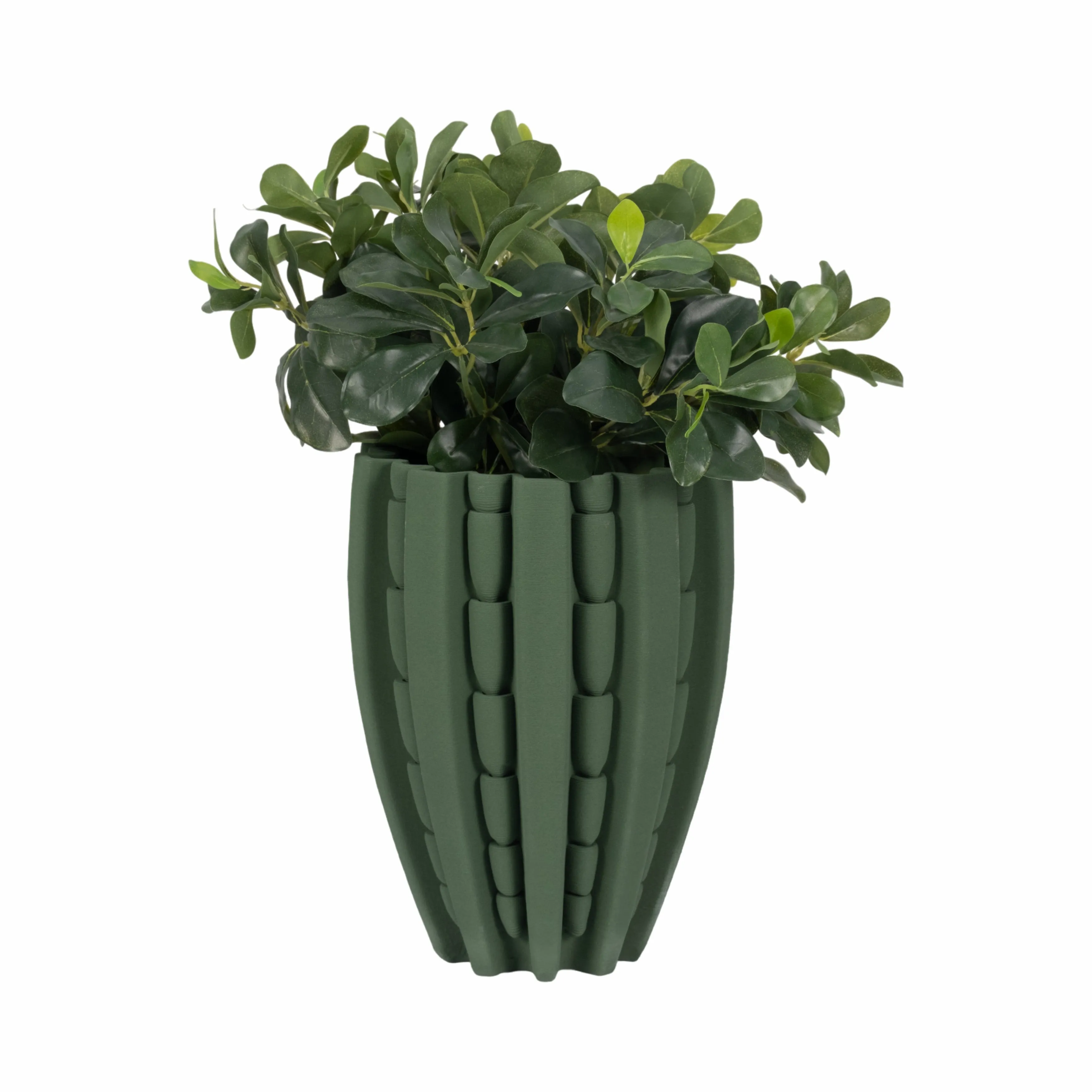 11" LAKELAND 3D PRINTED VASE, GREEN