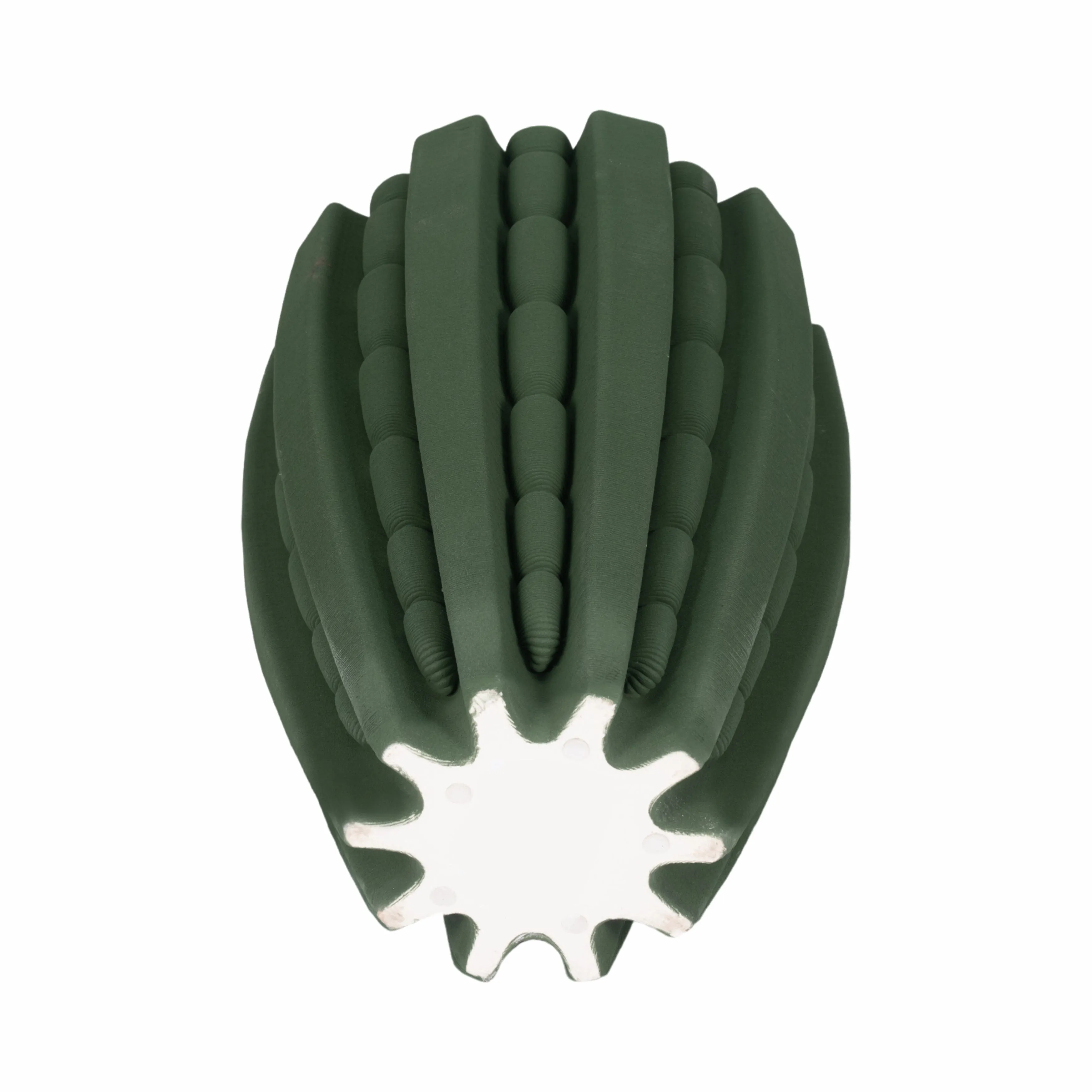 11" LAKELAND 3D PRINTED VASE, GREEN