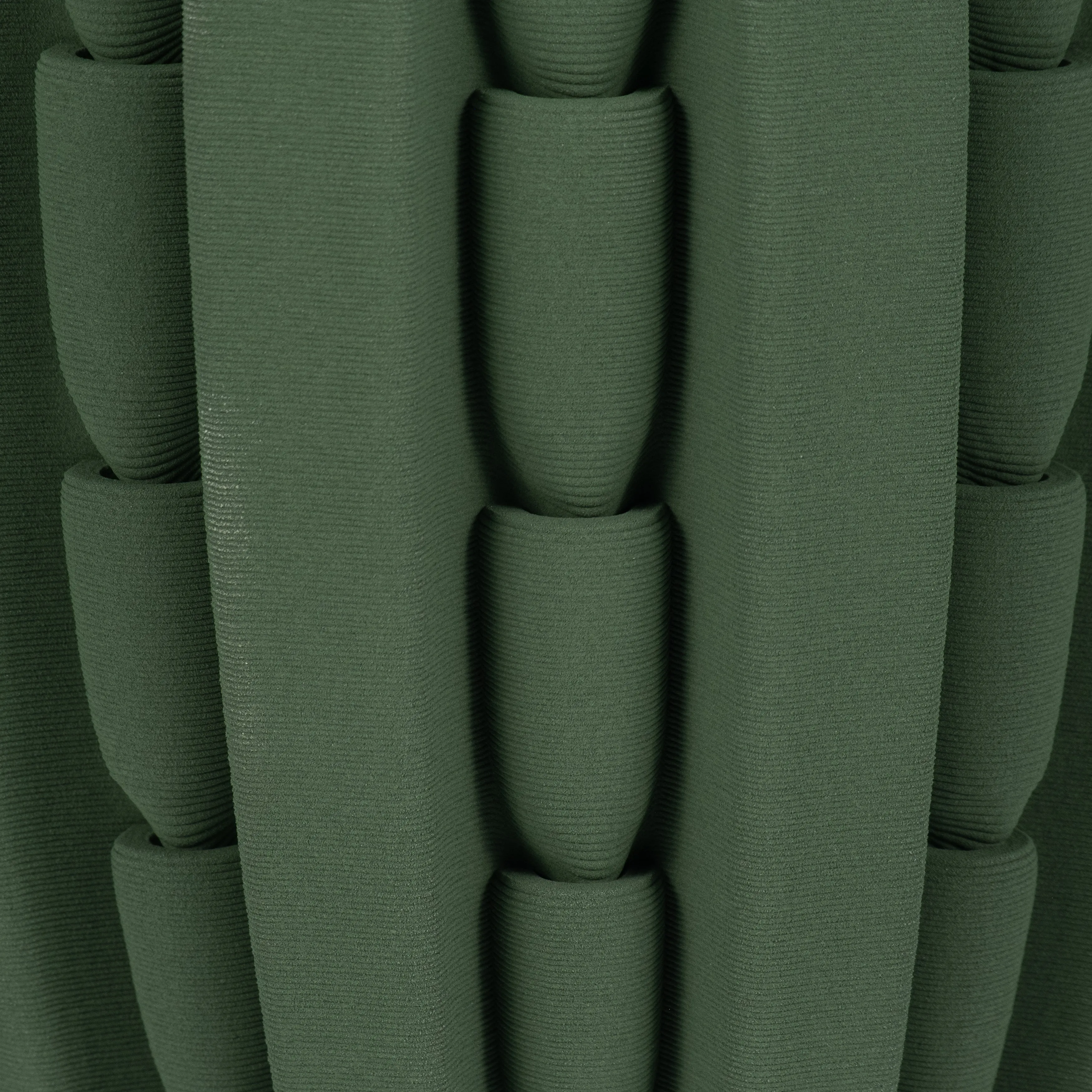 11" LAKELAND 3D PRINTED VASE, GREEN