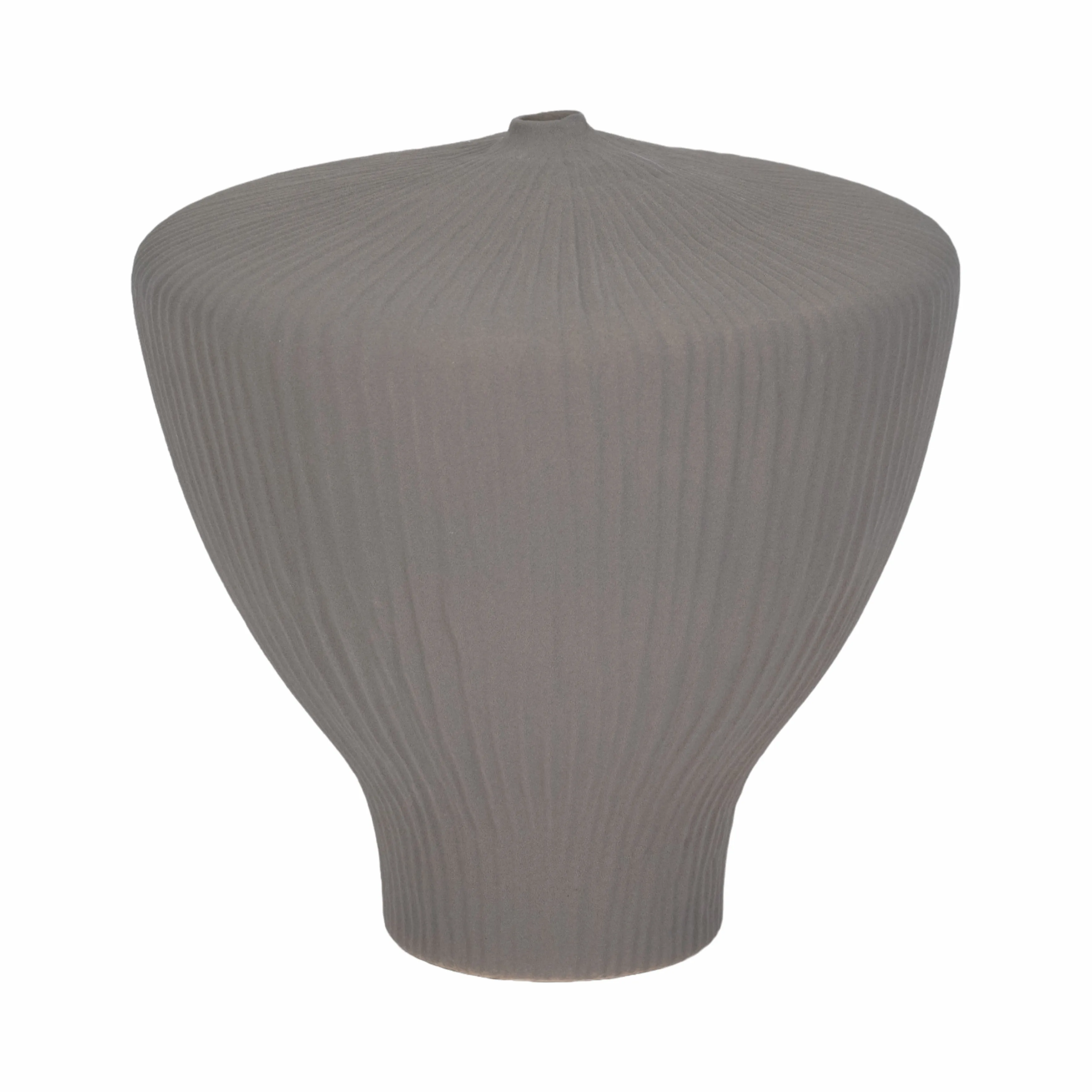 11" LOMBOK SMALL VASE, GRAY