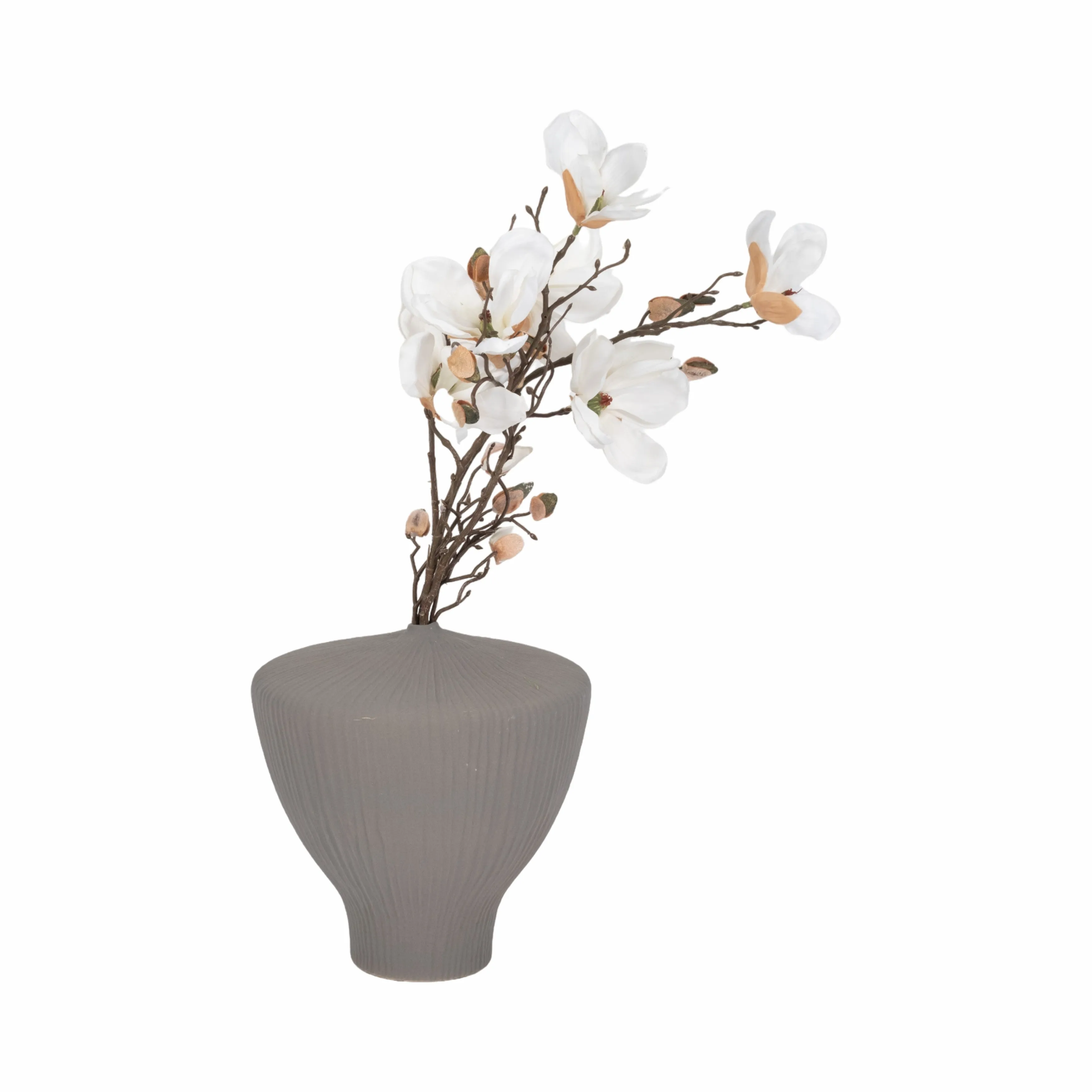 11" LOMBOK SMALL VASE, GRAY