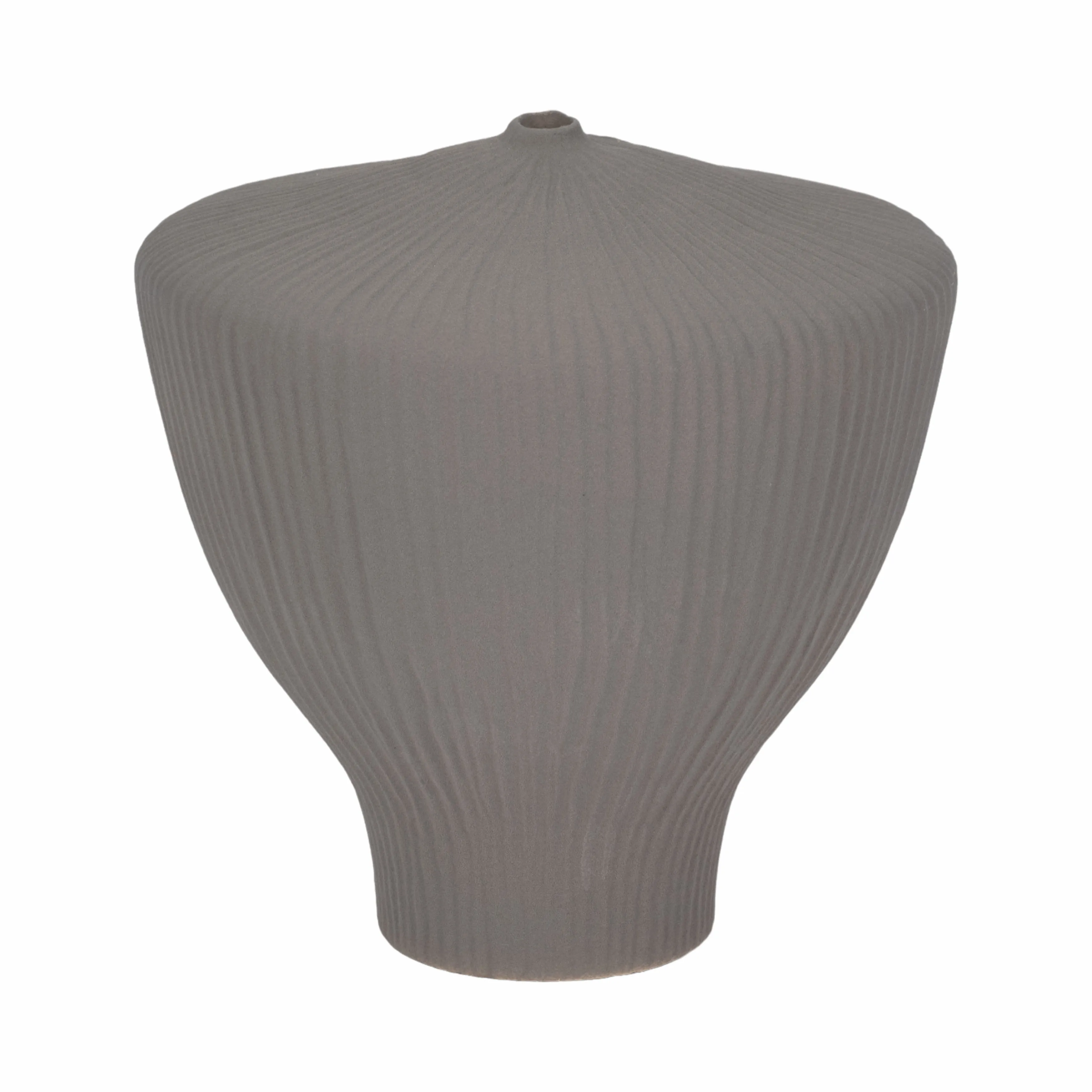 11" LOMBOK SMALL VASE, GRAY