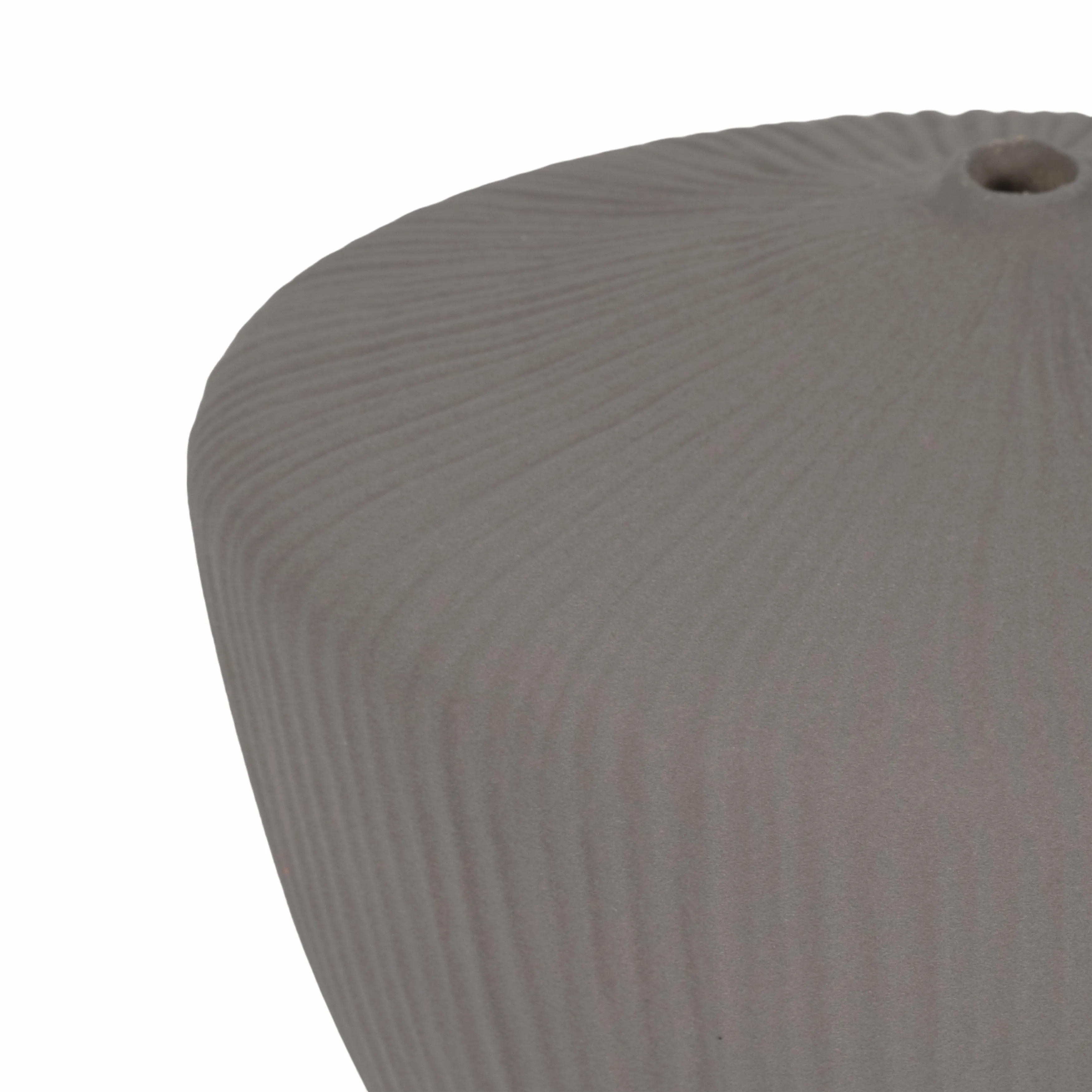11" LOMBOK SMALL VASE, GRAY