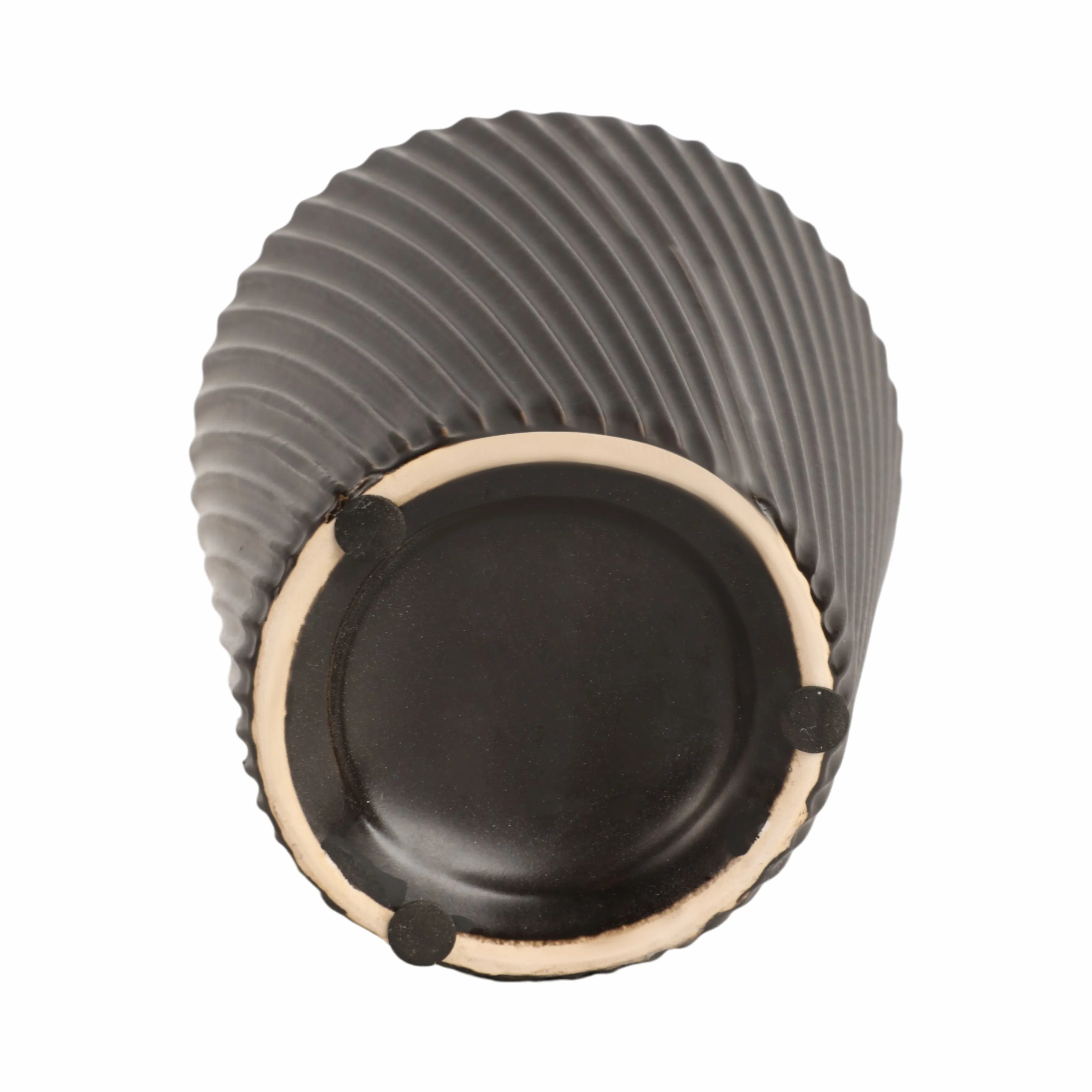 11" Modern Totem Vase, Black