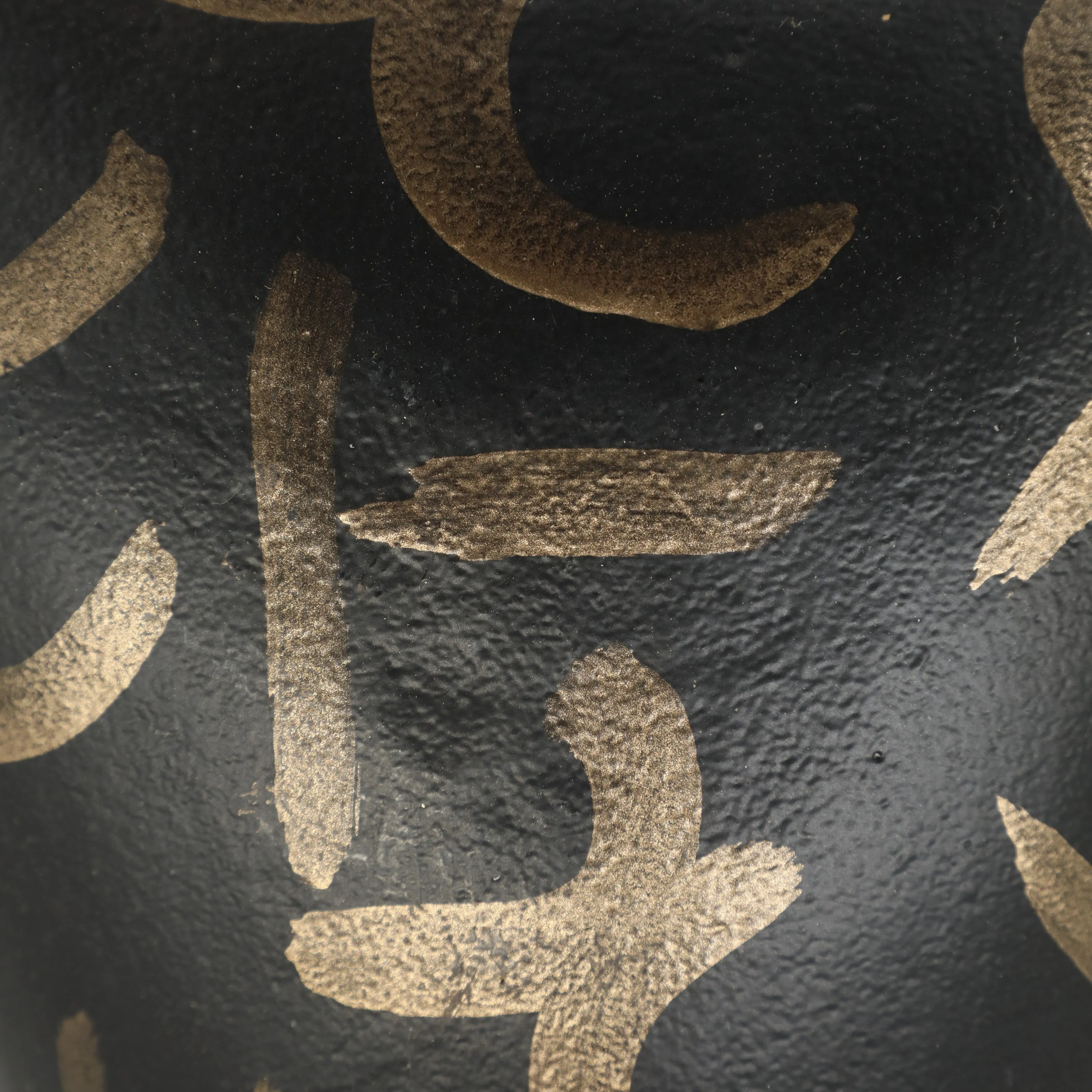 11" Ponce Tribal Black & Gold Vase