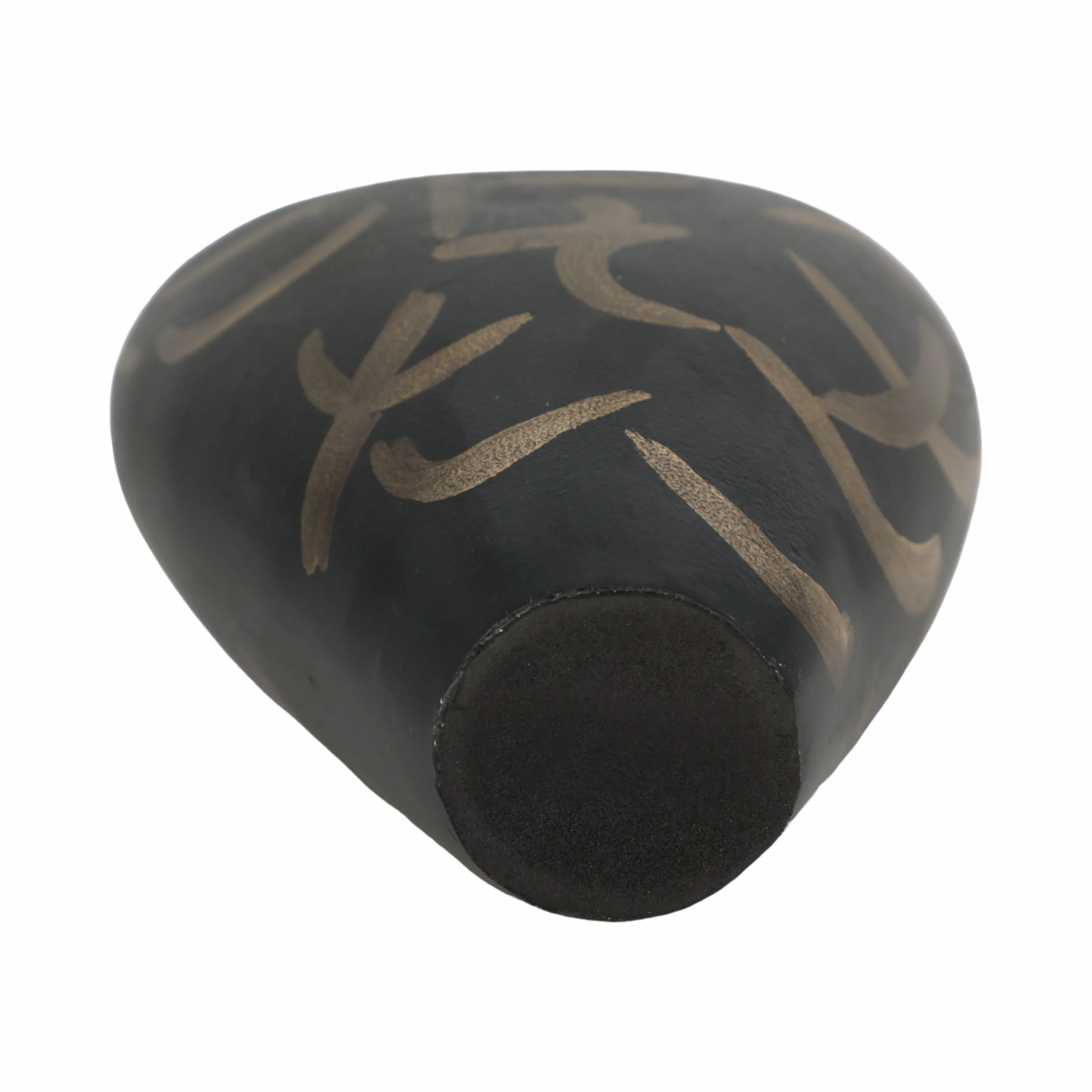 11" Ponce Tribal Black & Gold Vase