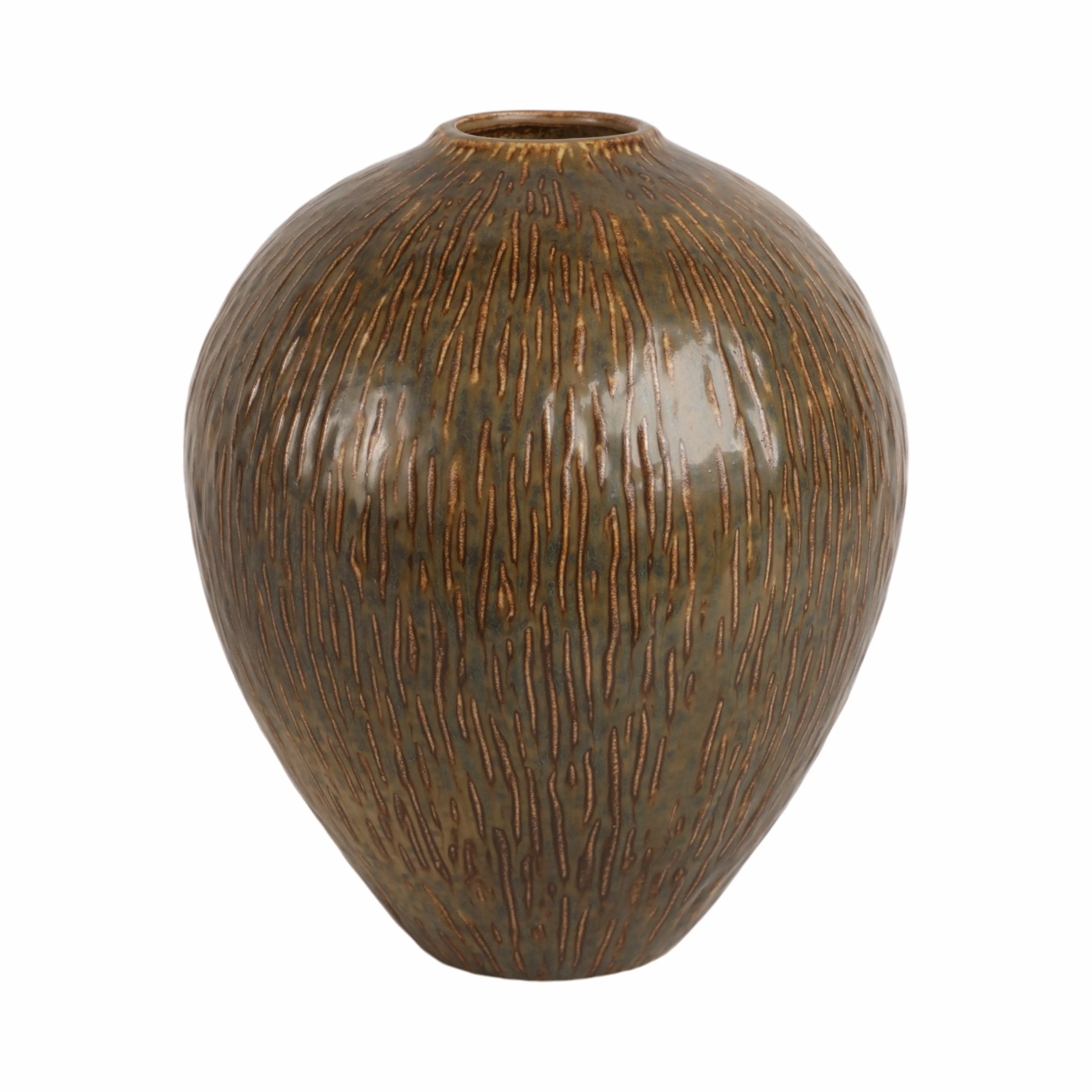 11" PROCIDA SMALL VASE, BROWN
