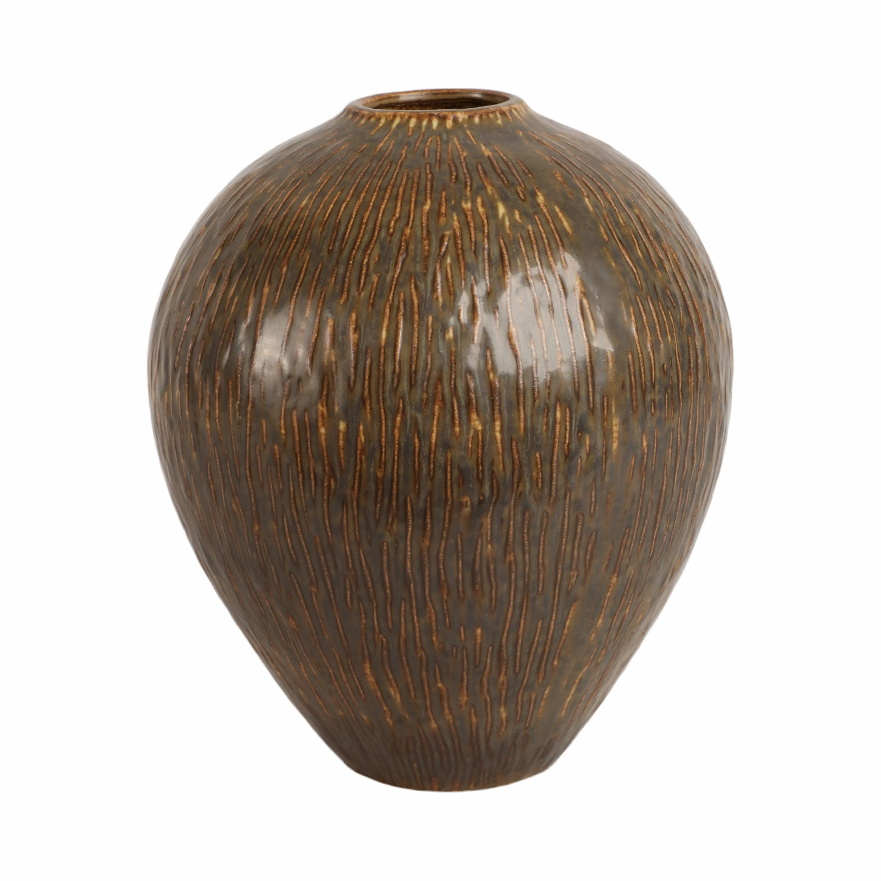11" PROCIDA SMALL VASE, BROWN