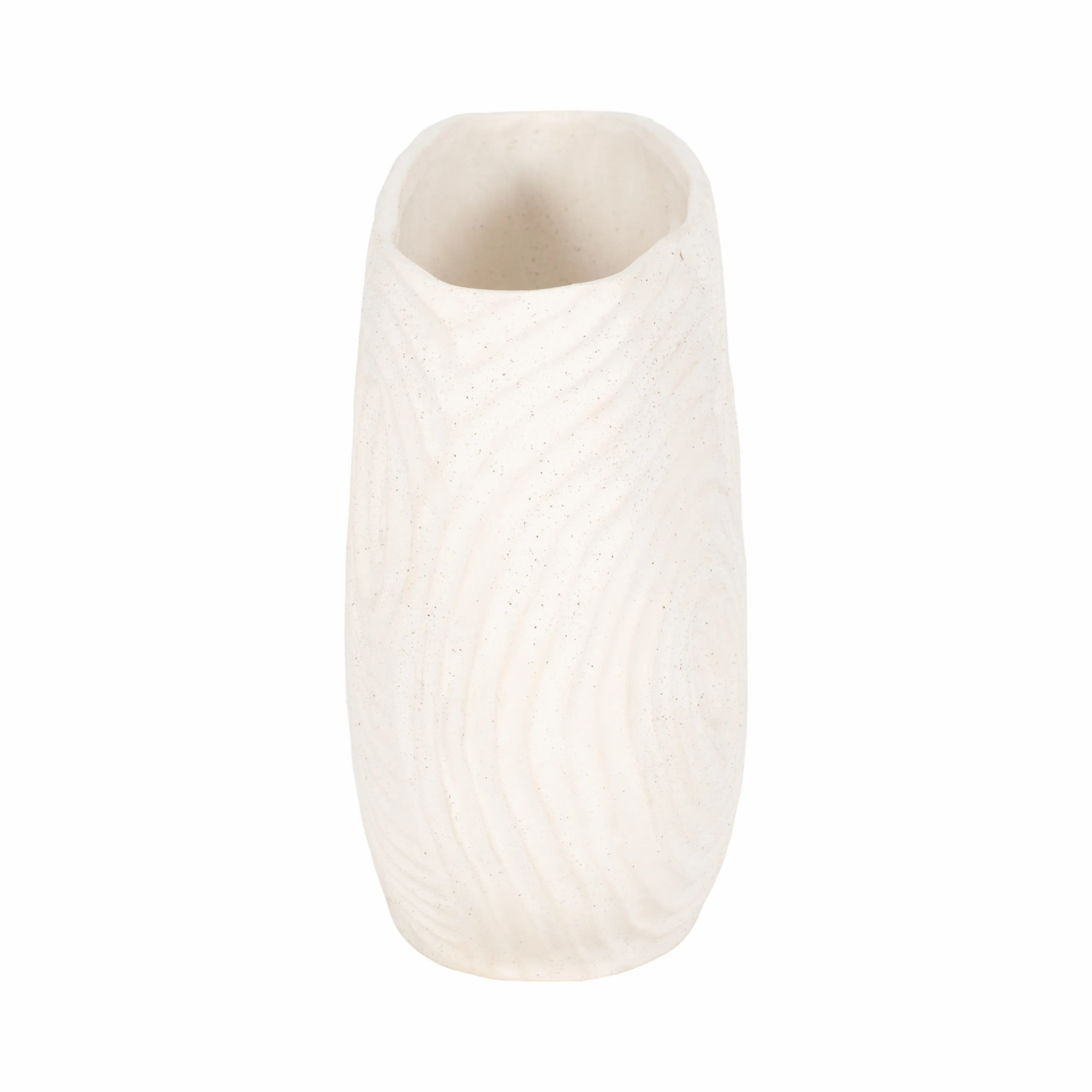 11" SUMATRA SMALL VASE, IVORY/BEIGE