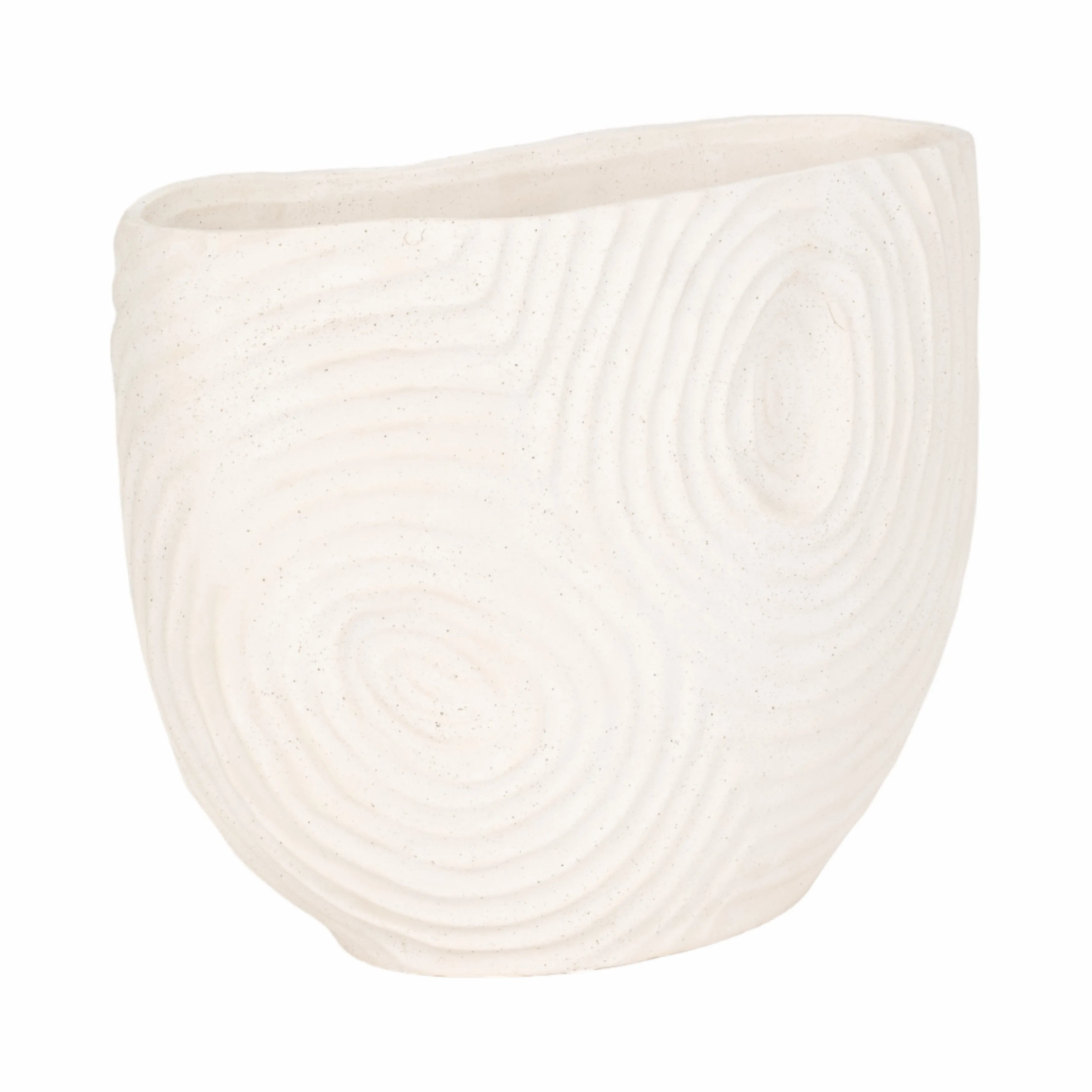 11" SUMATRA SMALL VASE, IVORY/BEIGE