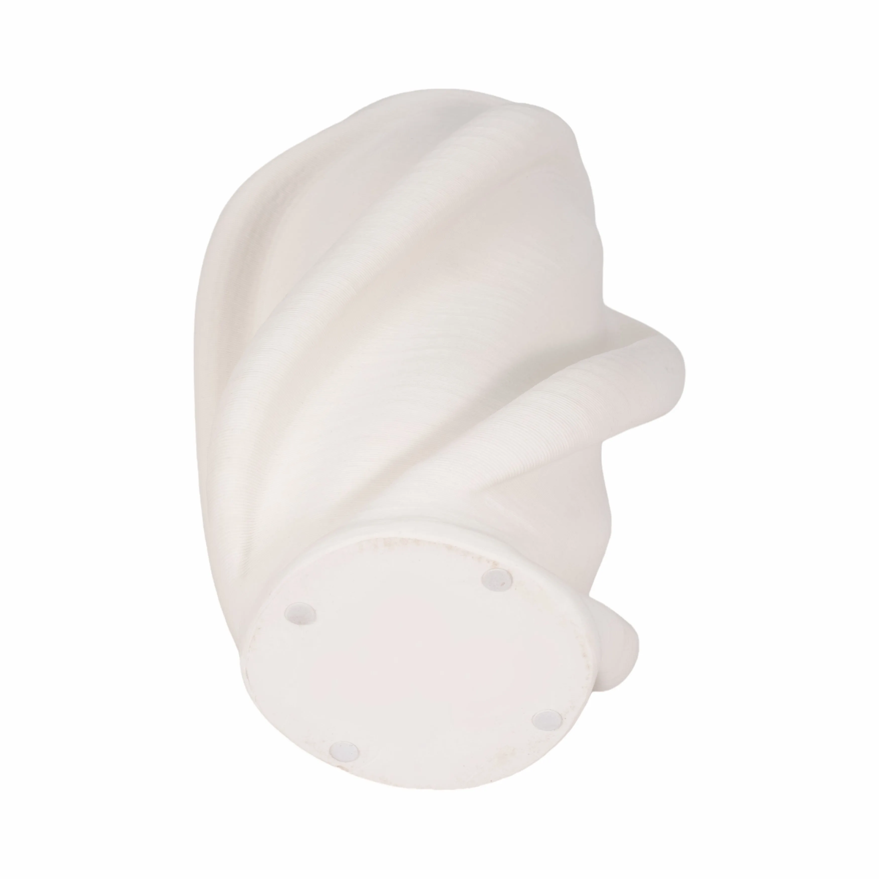12" MURANO 3D PRINTED SMALL VASE, WHITE