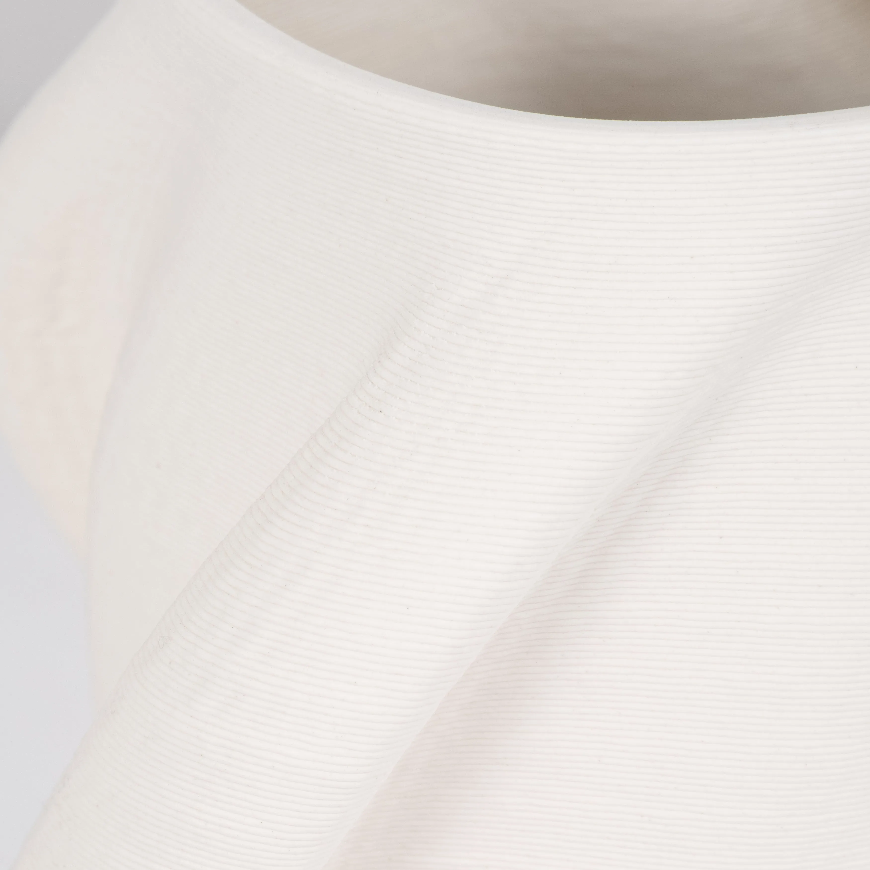 12" MURANO 3D PRINTED SMALL VASE, WHITE