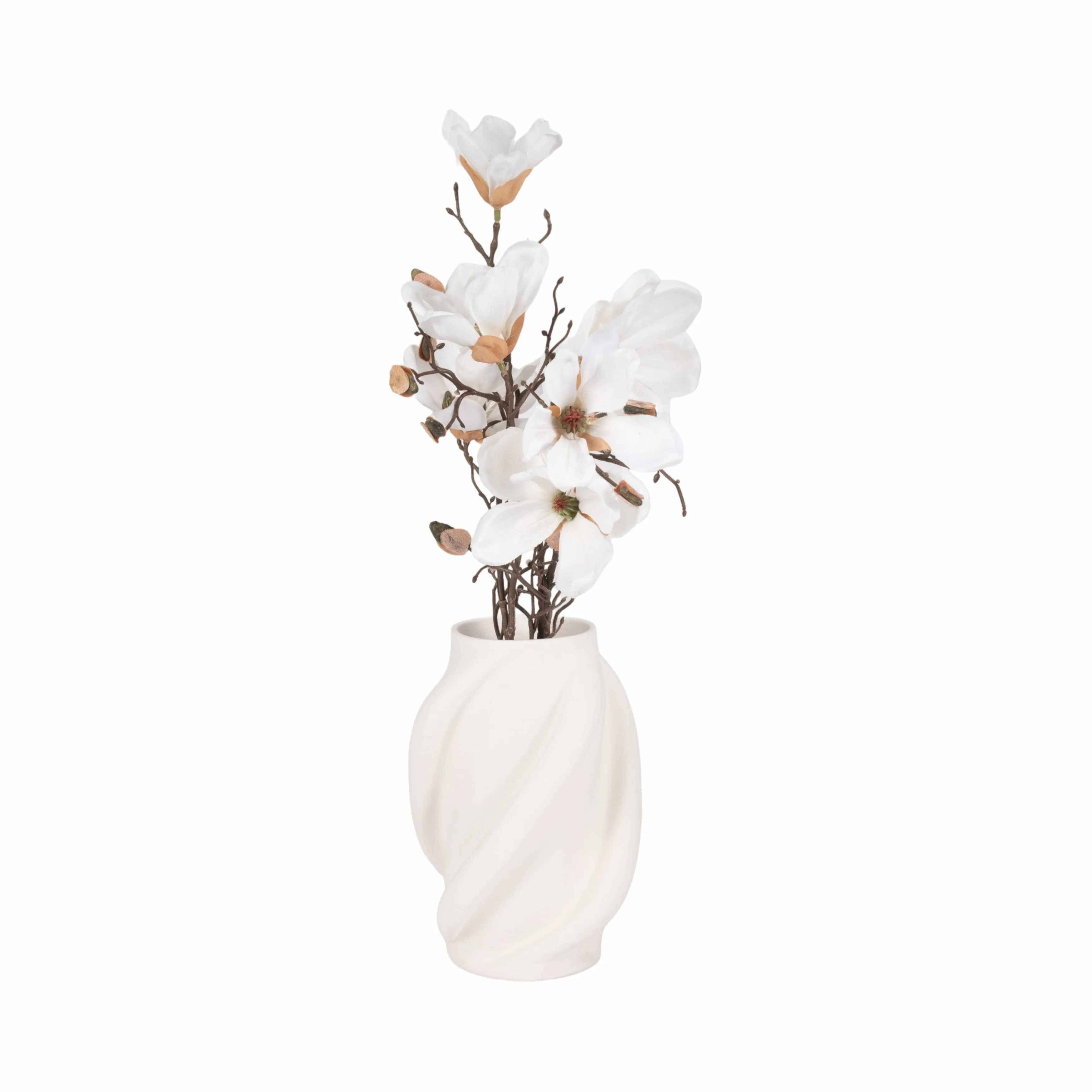 12" MURANO 3D PRINTED SMALL VASE, WHITE