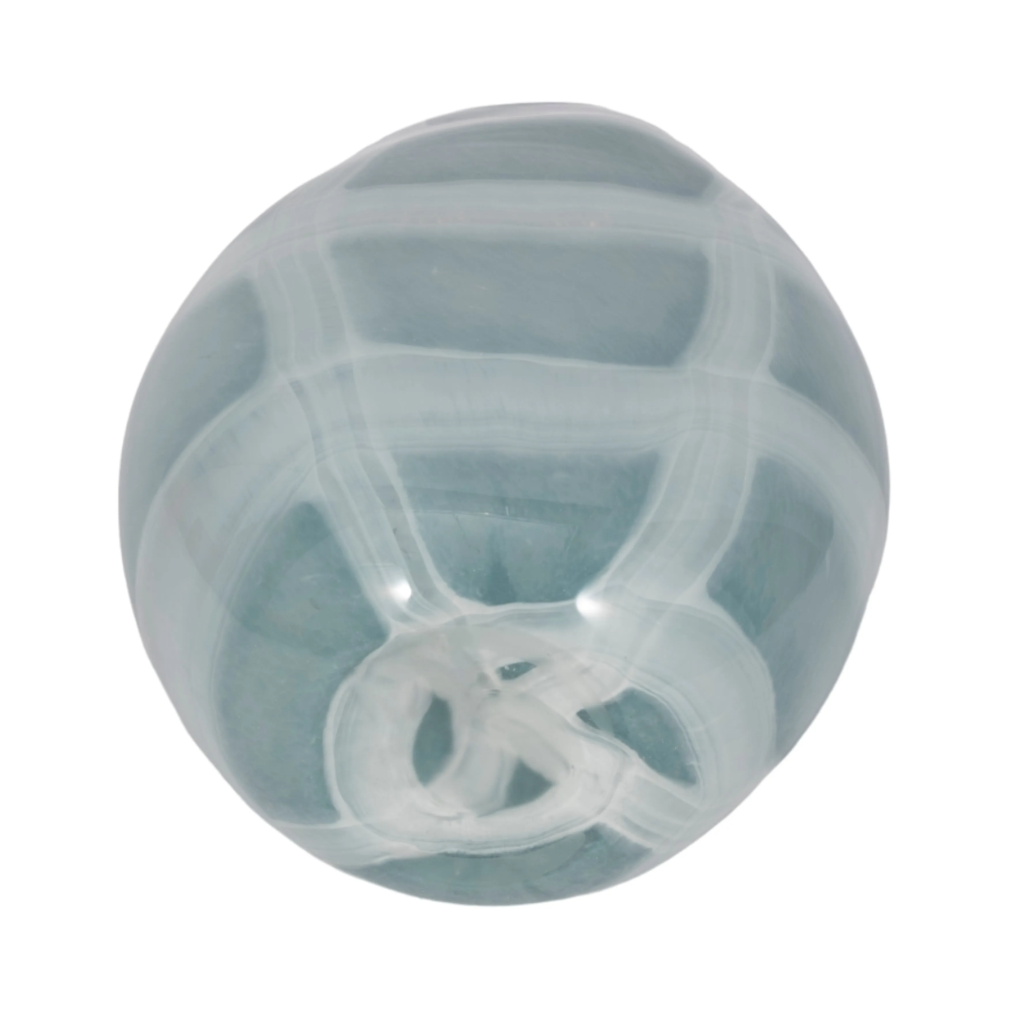 12" Slim Swirled Vase, Blue/white
