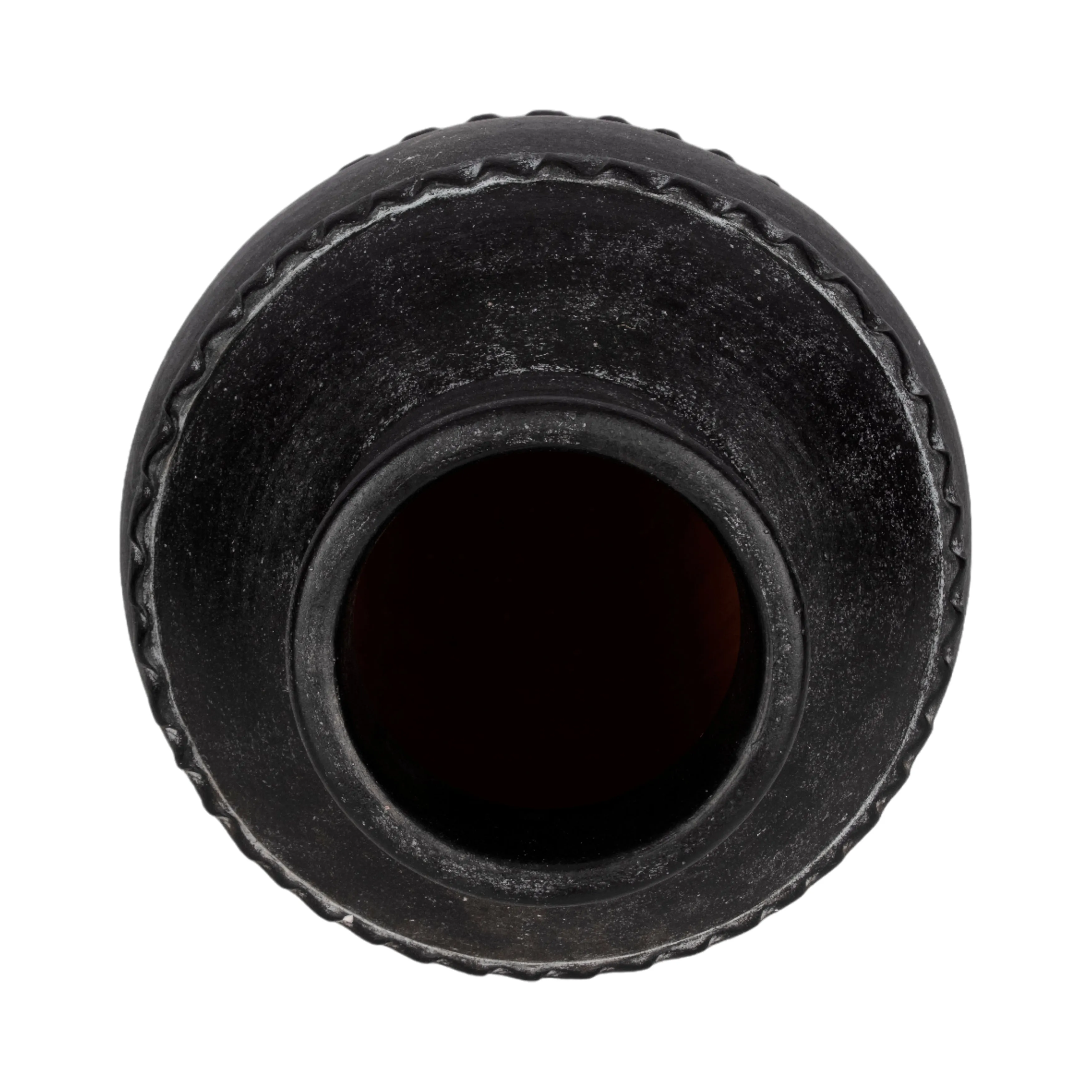 12" Traditional Terracotta Vase, Black