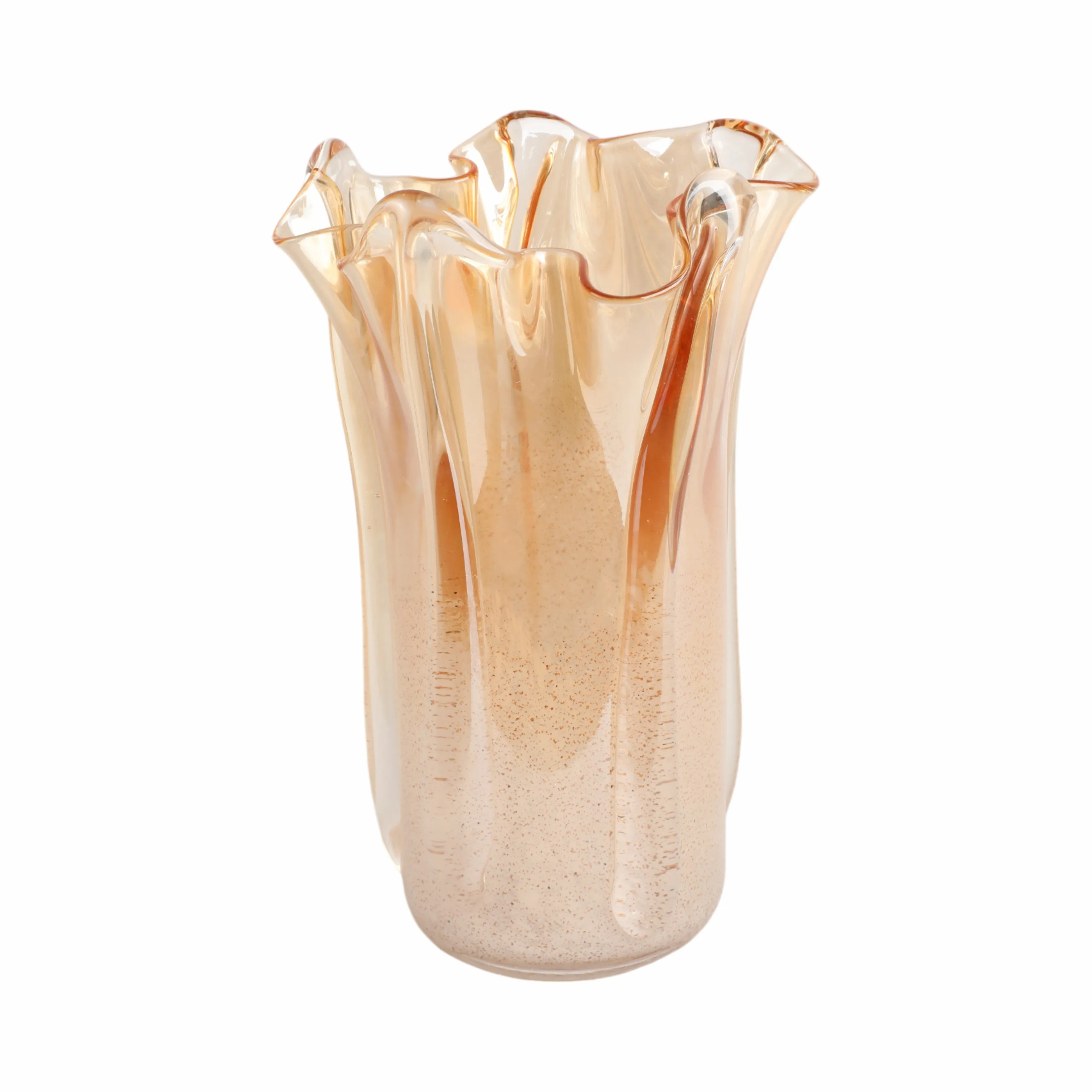 13" Bartoli Large Artisan Blown Glass  Vase