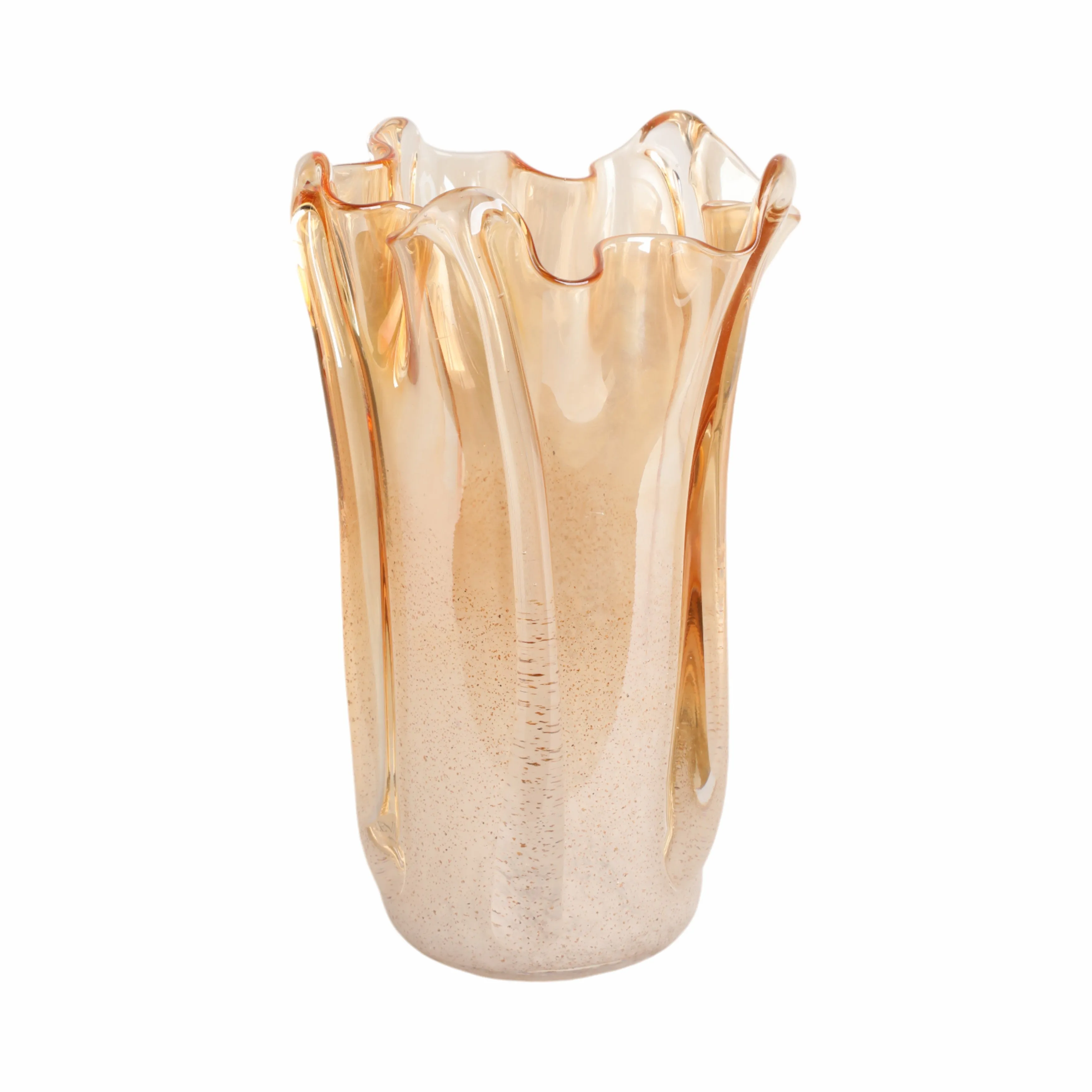 13" Bartoli Large Artisan Blown Glass  Vase