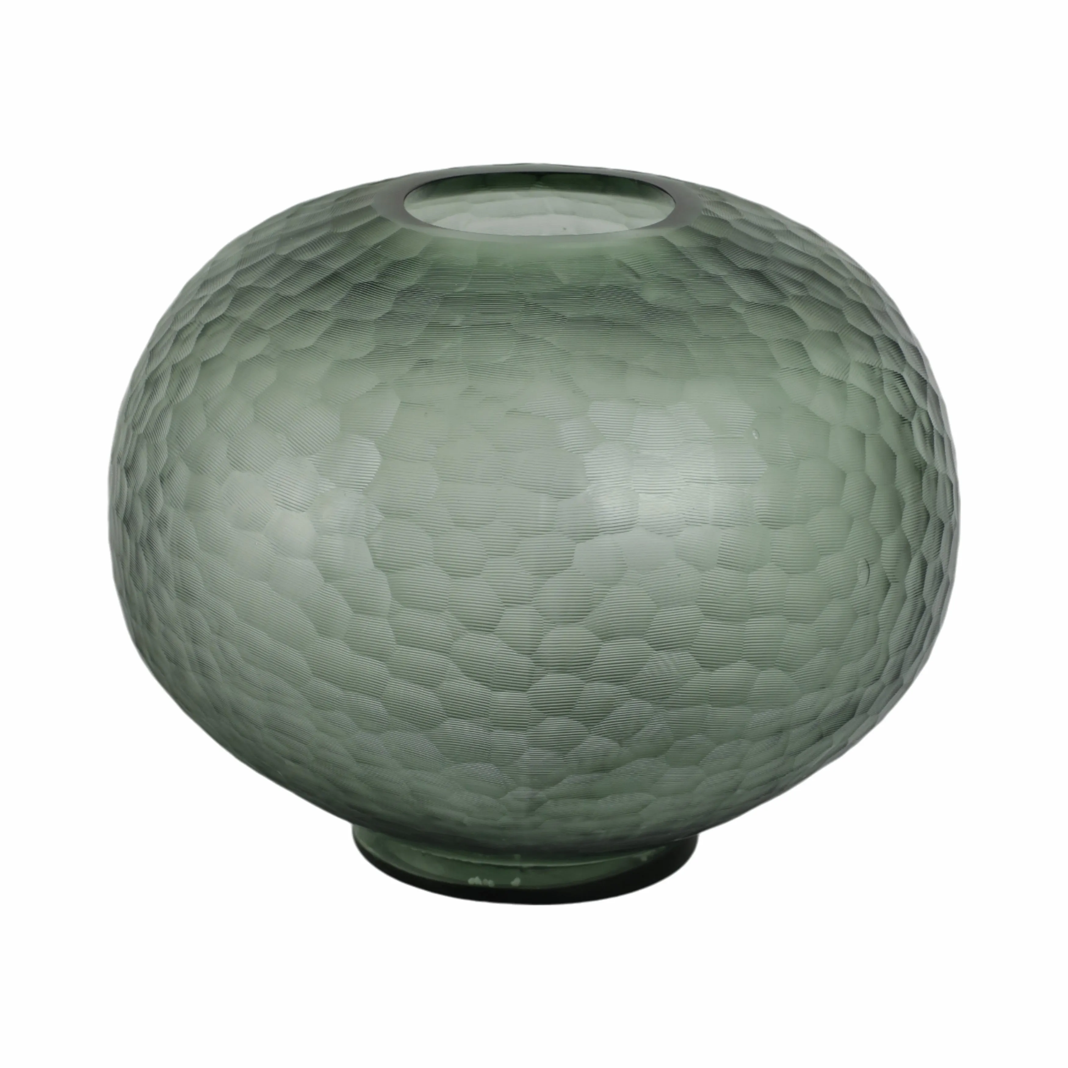13" Bastia Small Green Glass Vase