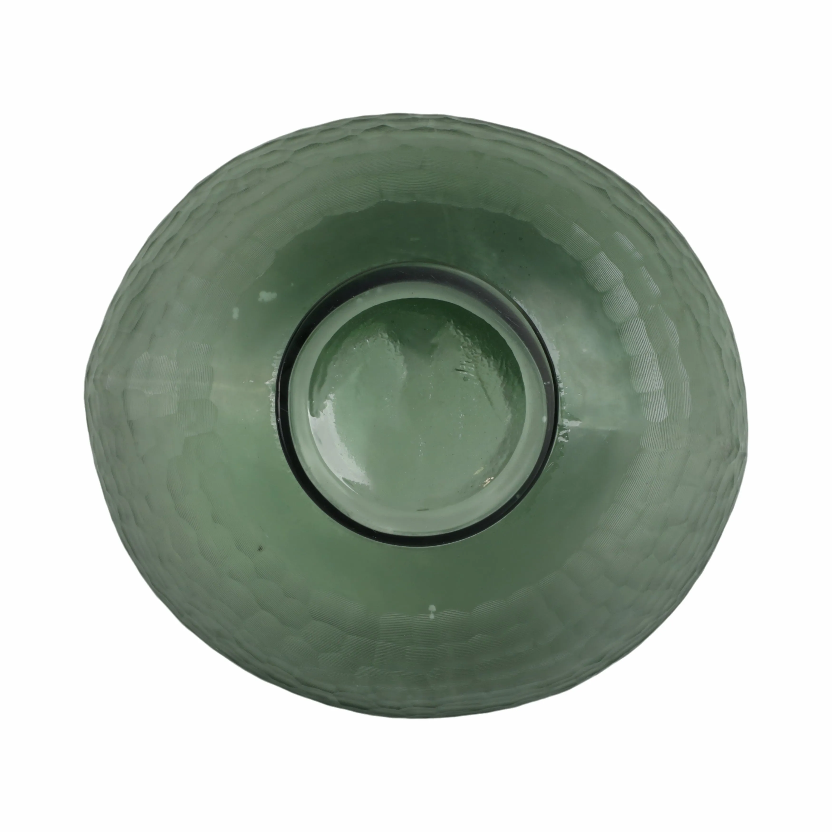 13" Bastia Small Green Glass Vase