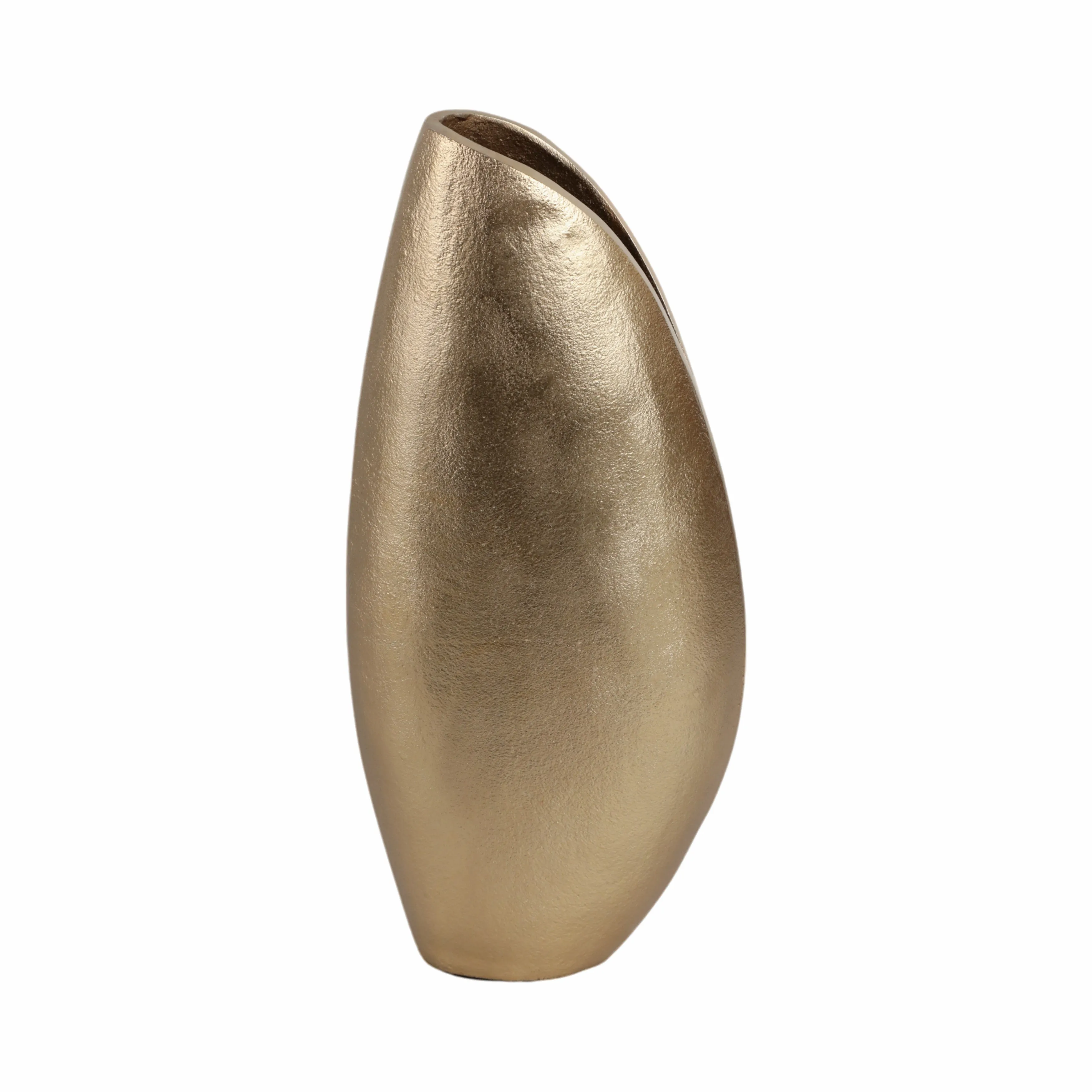 13" Cohen Champagne Shell Shaped Metal Vase