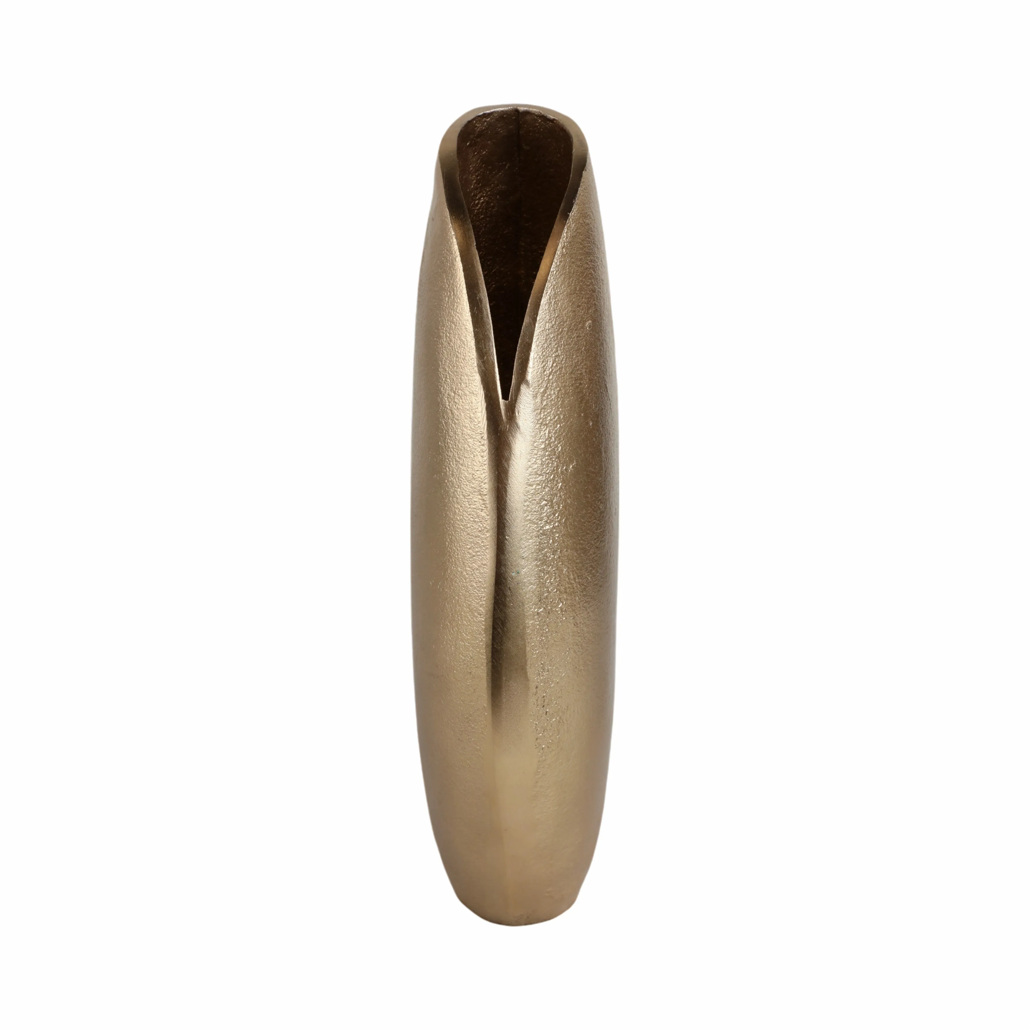 13" Cohen Champagne Shell Shaped Metal Vase