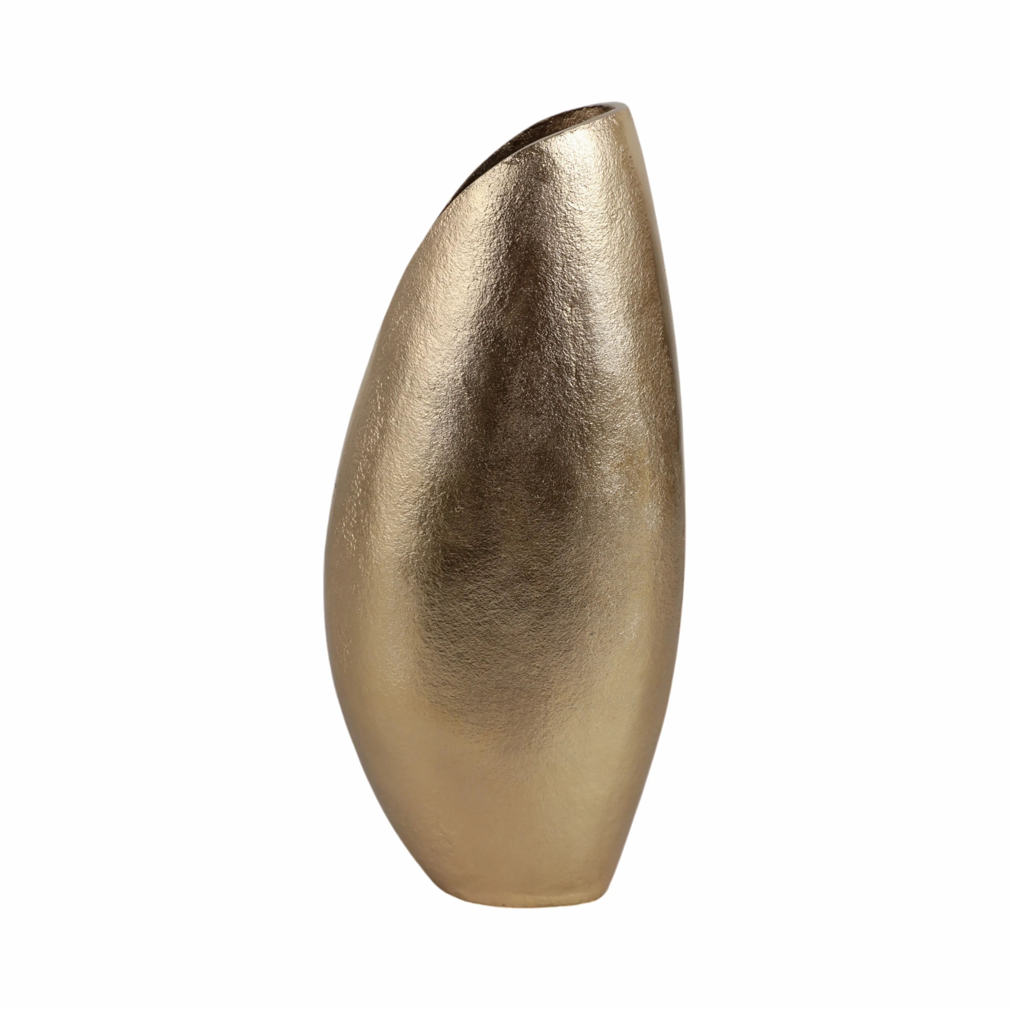 13" Cohen Champagne Shell Shaped Metal Vase