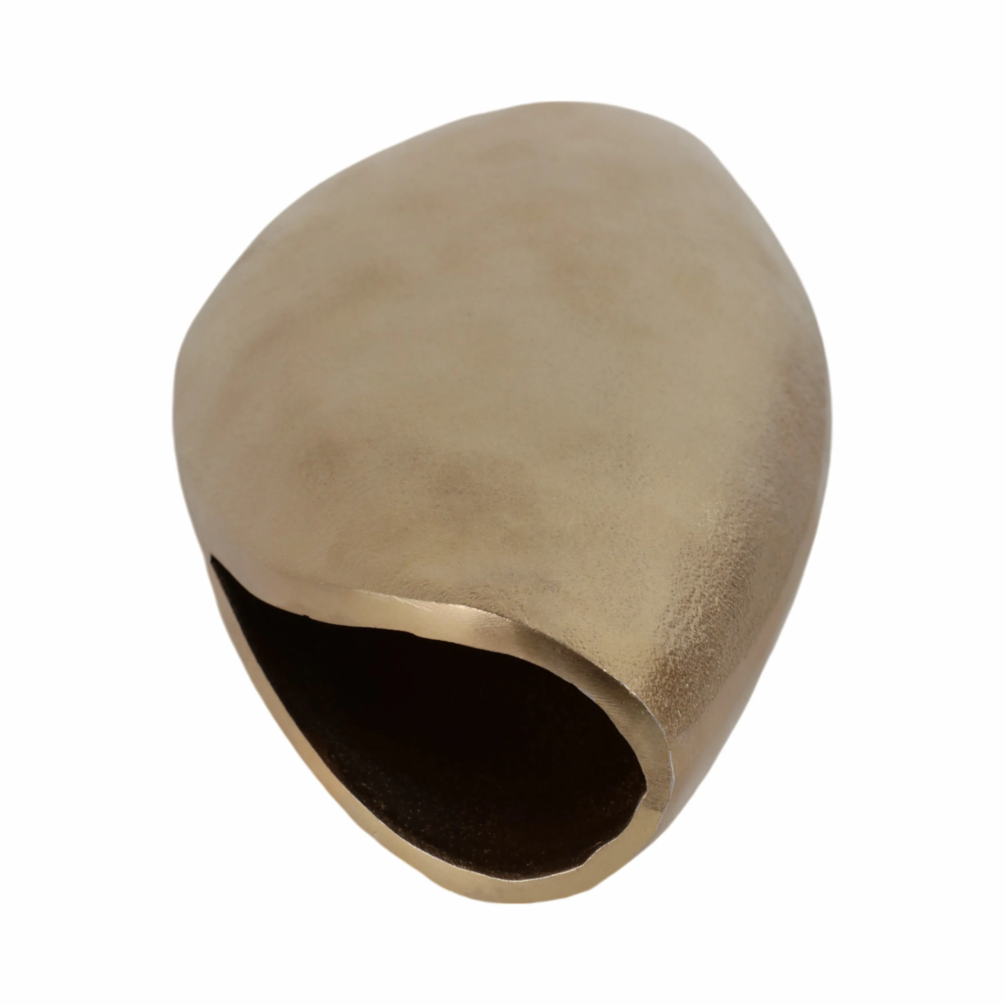 13" Cohen Champagne Shell Shaped Metal Vase