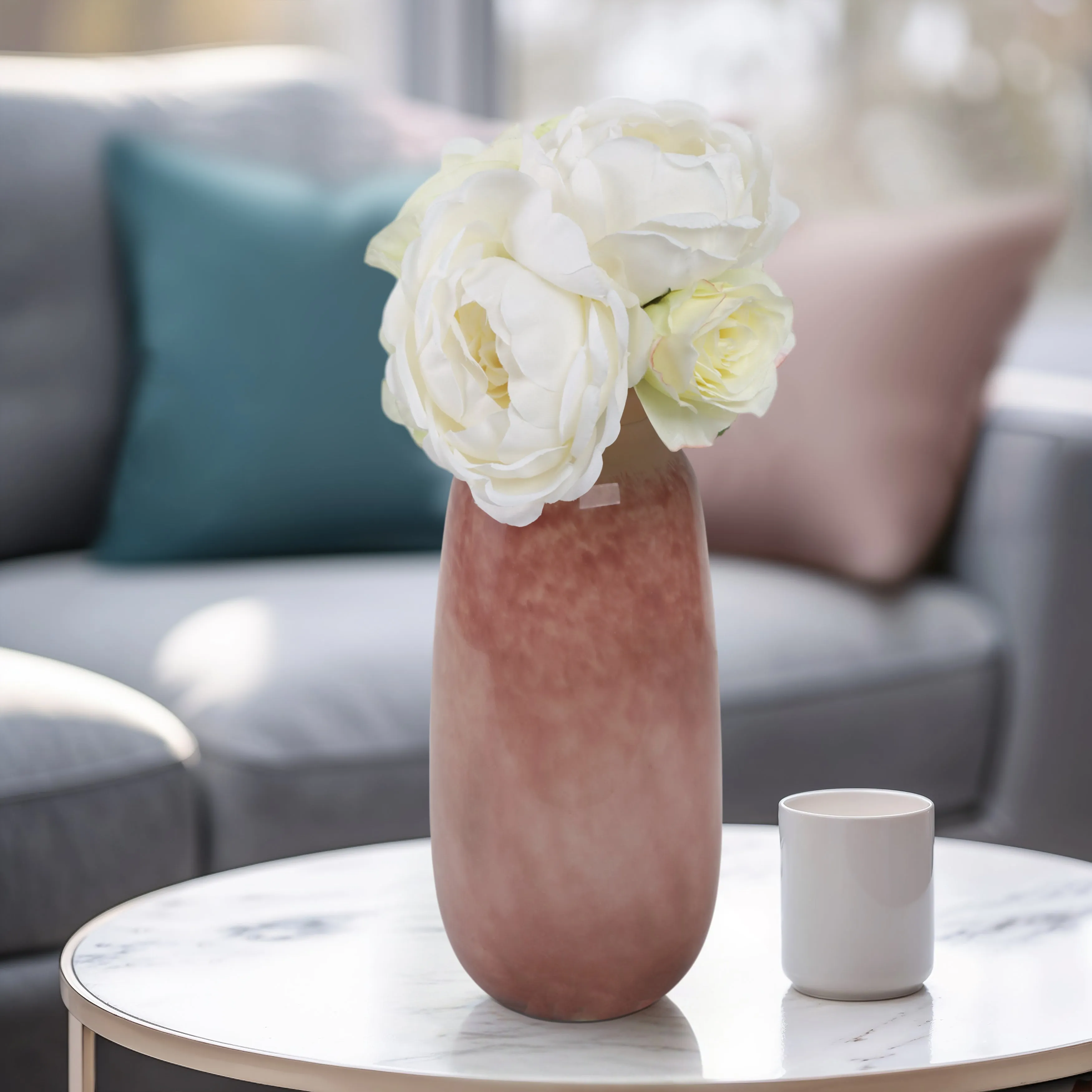 13" KANO MEDIUM MAUVE GLASS VASE