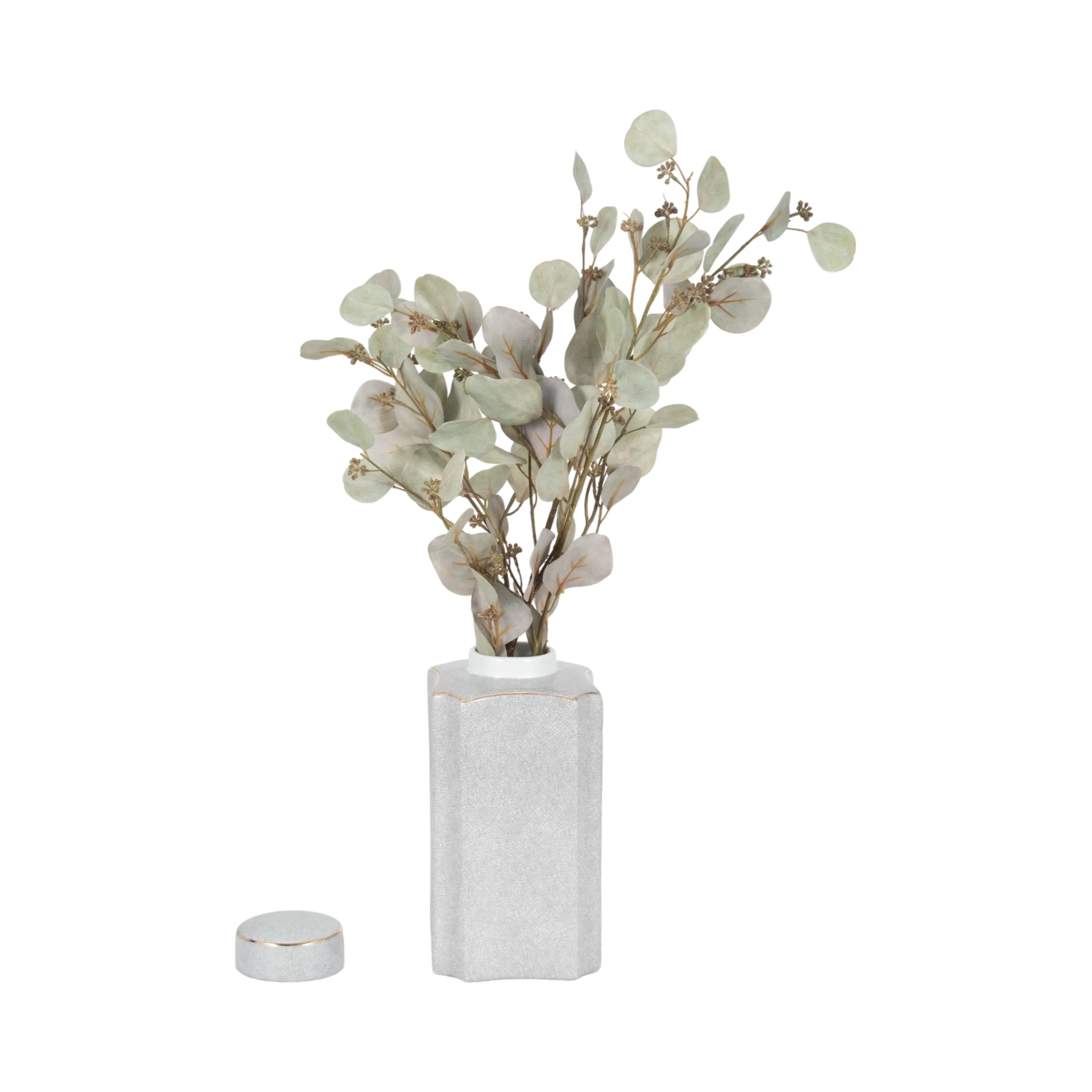 13" MADURA SMALL CONTAINER WITH LID, SAGE