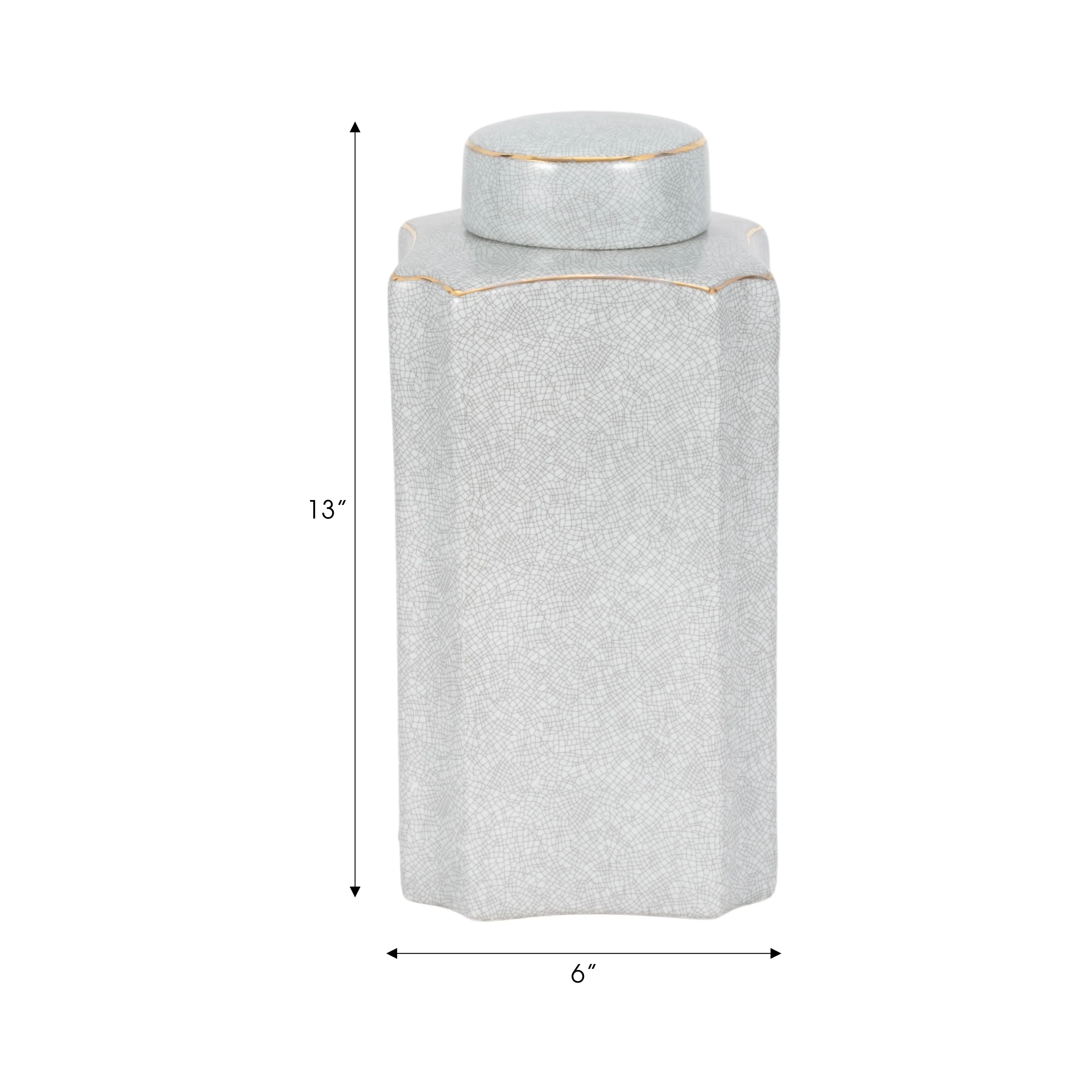 13" MADURA SMALL CONTAINER WITH LID, SAGE