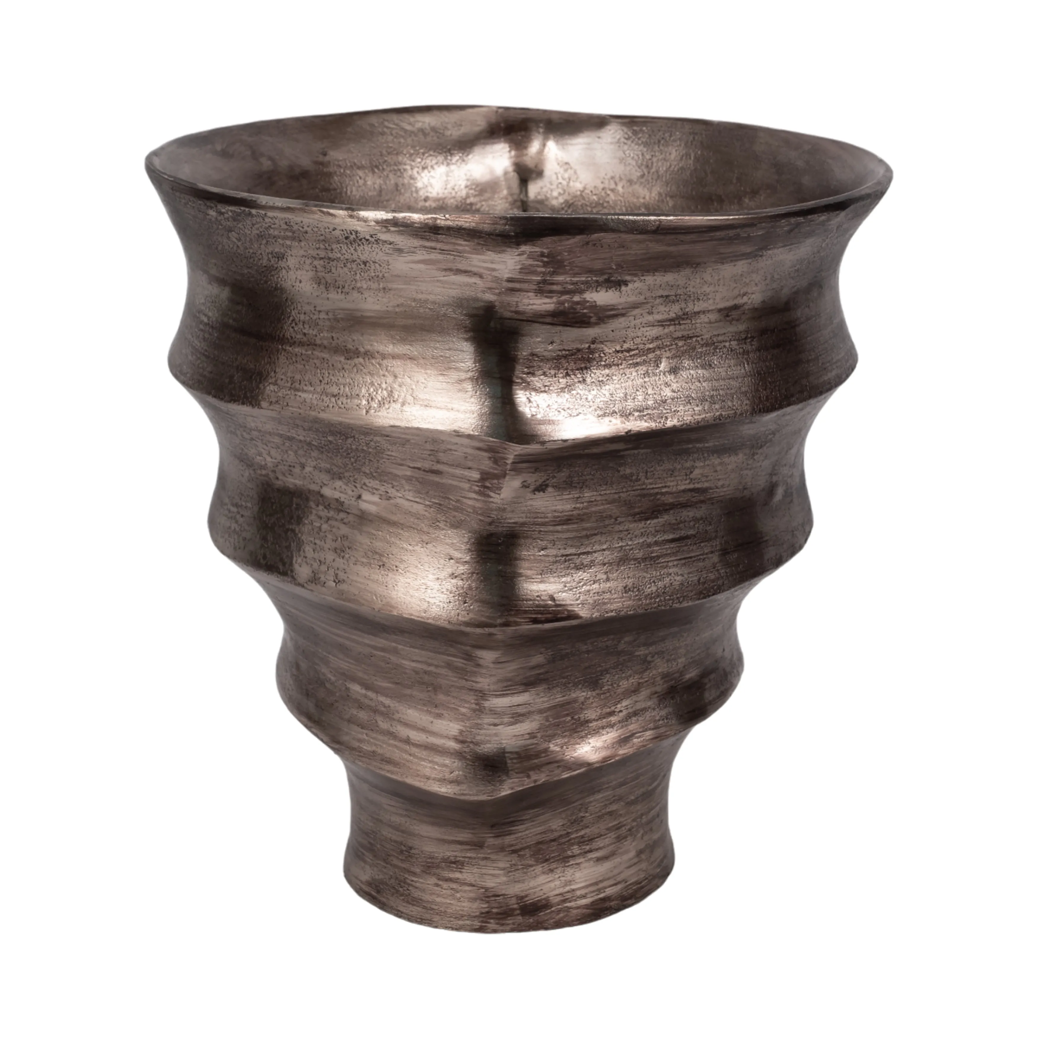 13" Morine Small Silver Metal Vase