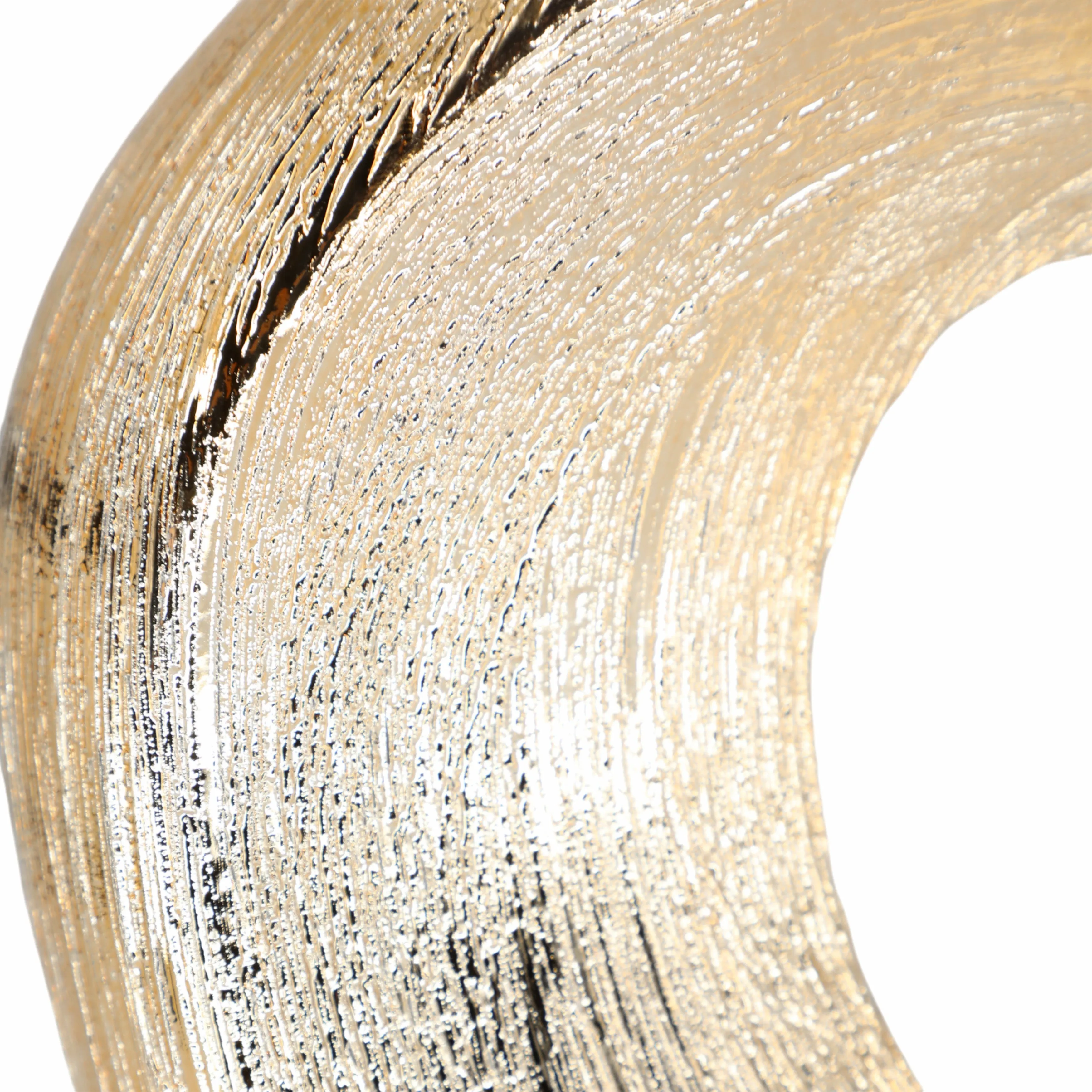 13" SCRATCHED OVAL VASE CUT-OUT, CHAMPAGNE