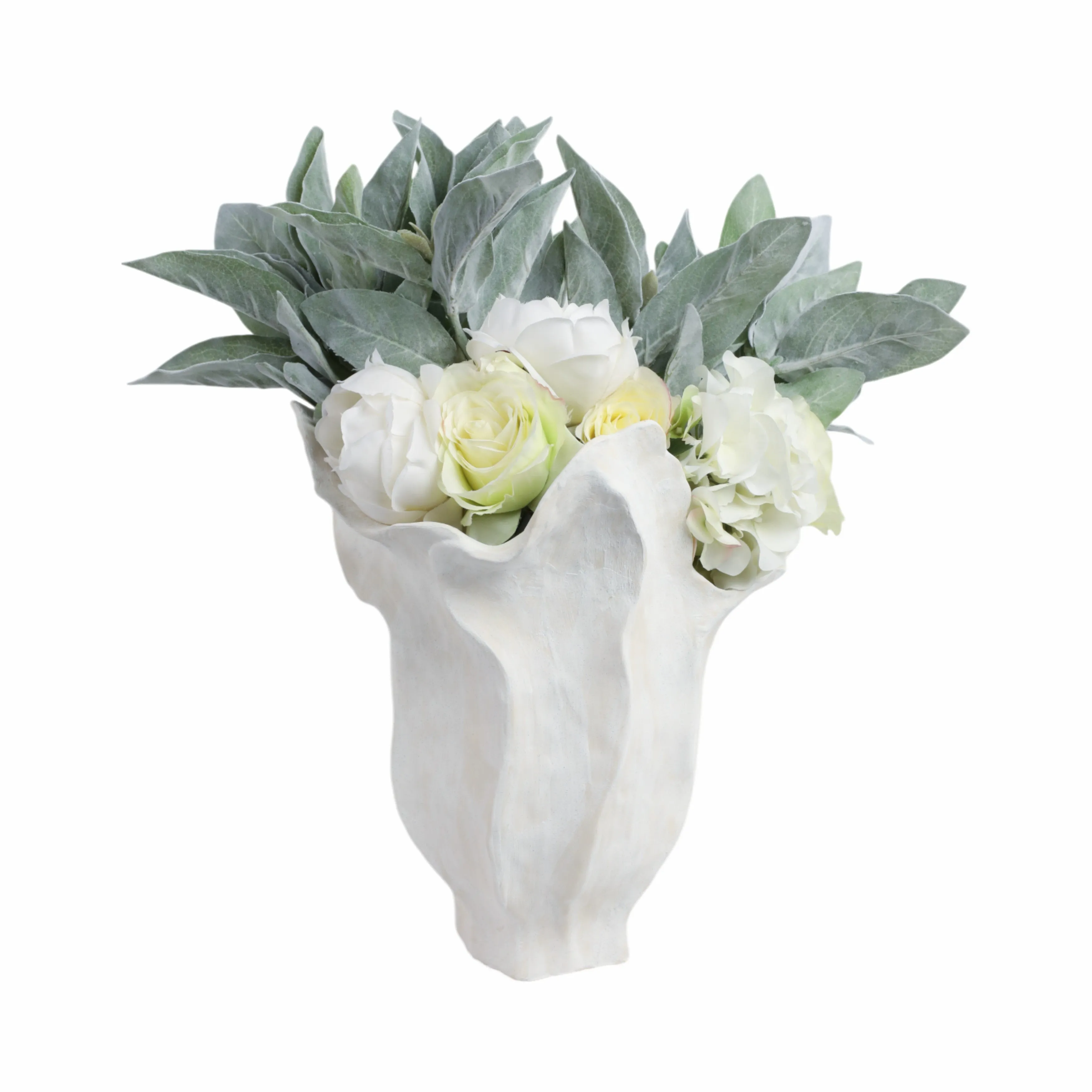 13" Spadena Small Porcelain Vase, Ivory