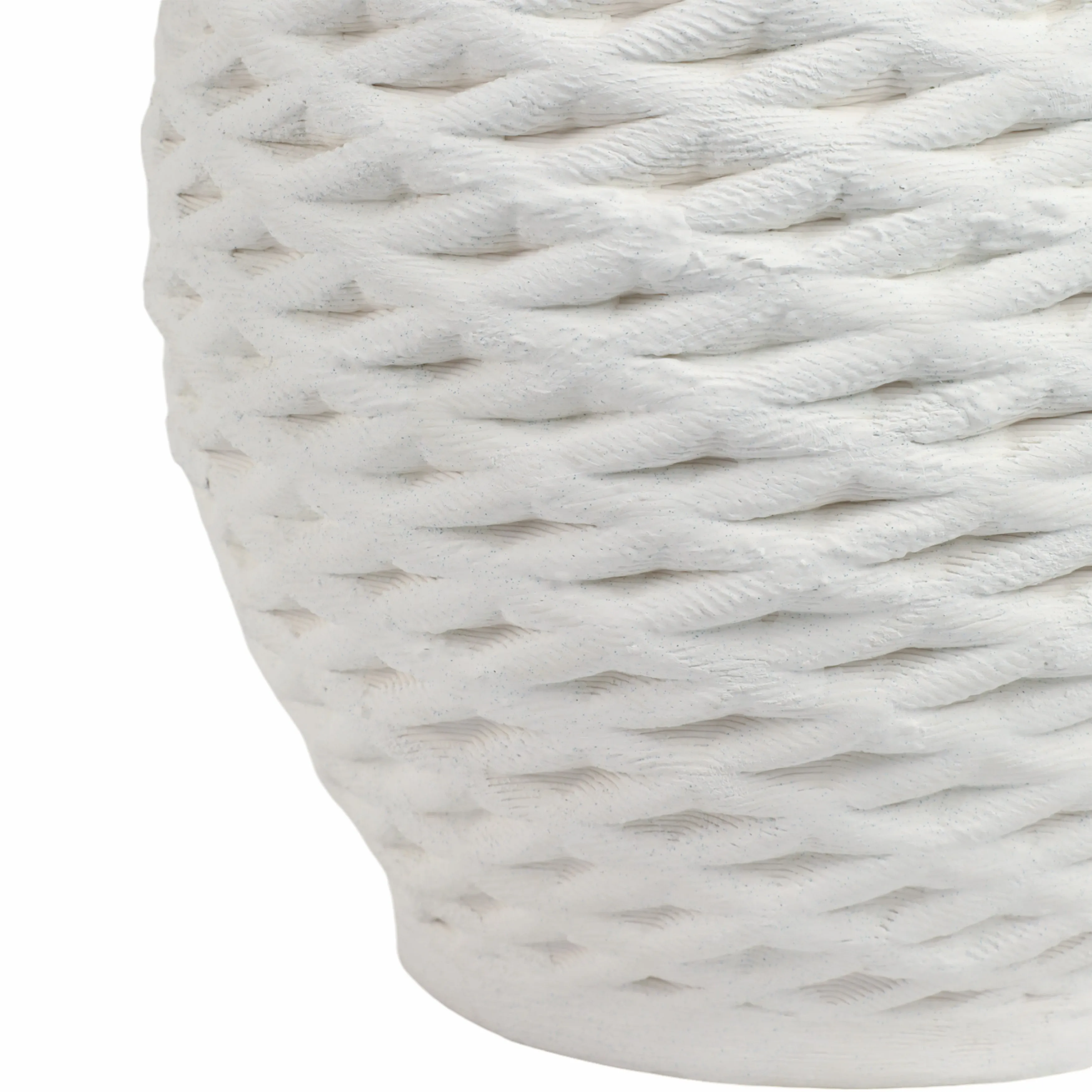 13"talland Small 3d Printed Porcelain Vase, Ivory