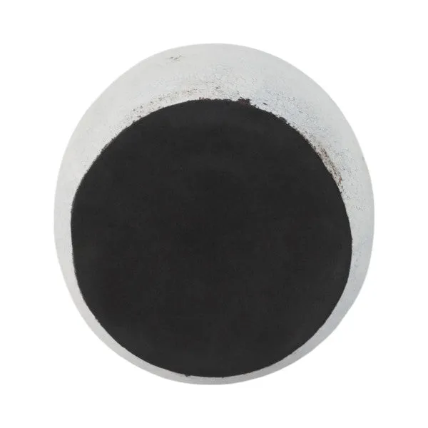 14" Black Patch Modern Terracotta Vase, Ivory/blk
