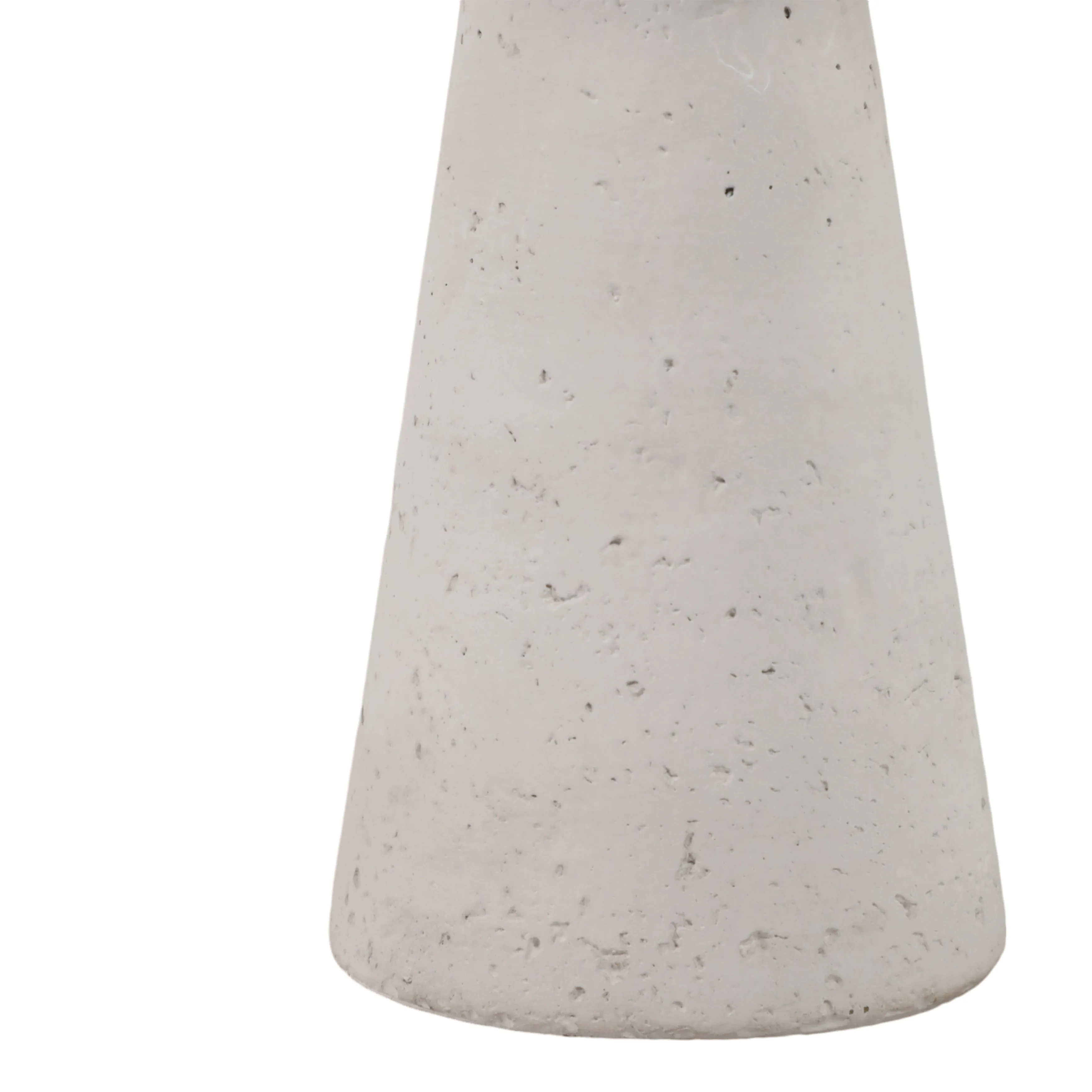 14" Black Patch Modern Terracotta Vase, Ivory/blk